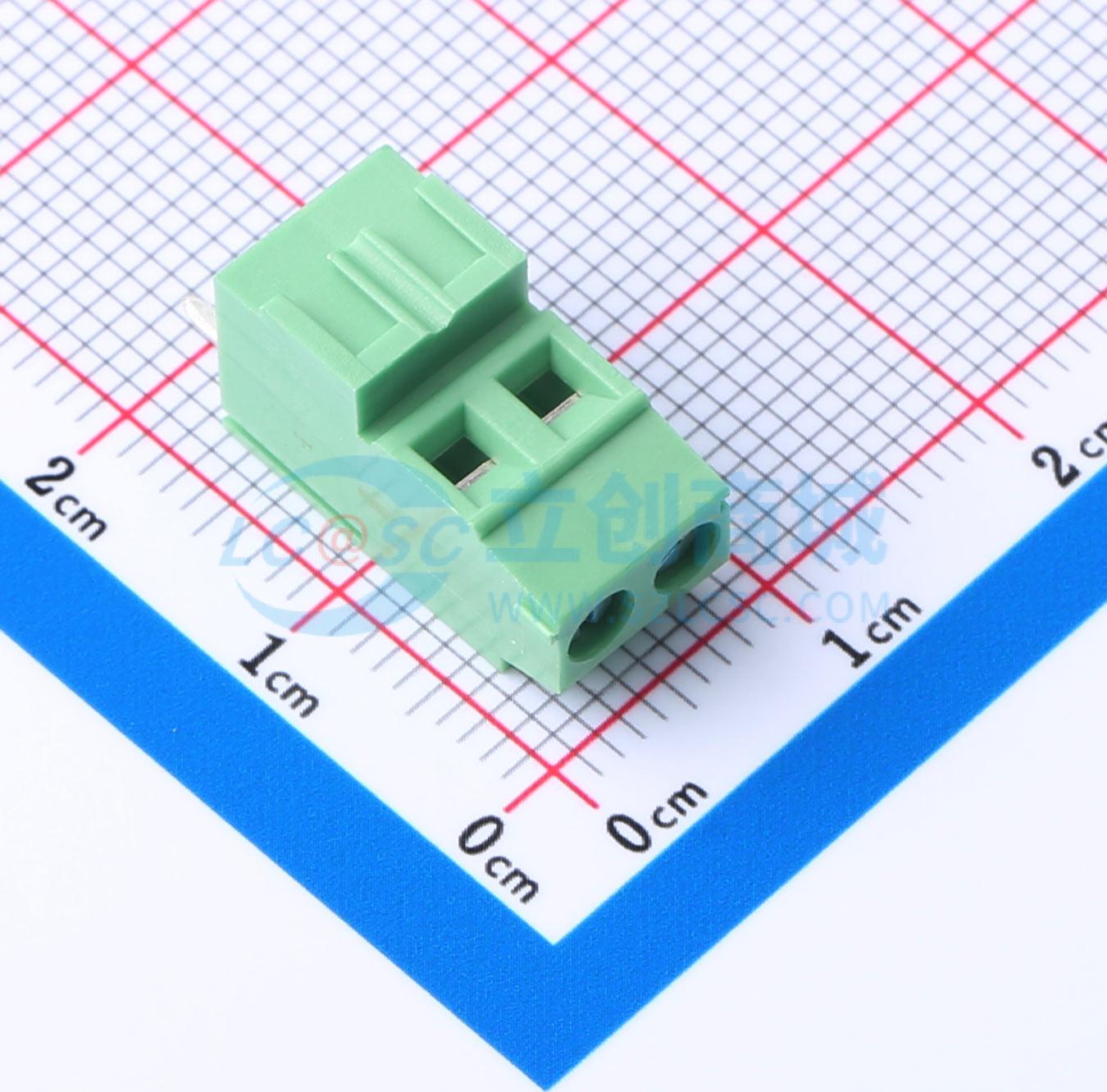 点击查看大图 DB125H-3.81-2P-GN-S实物图