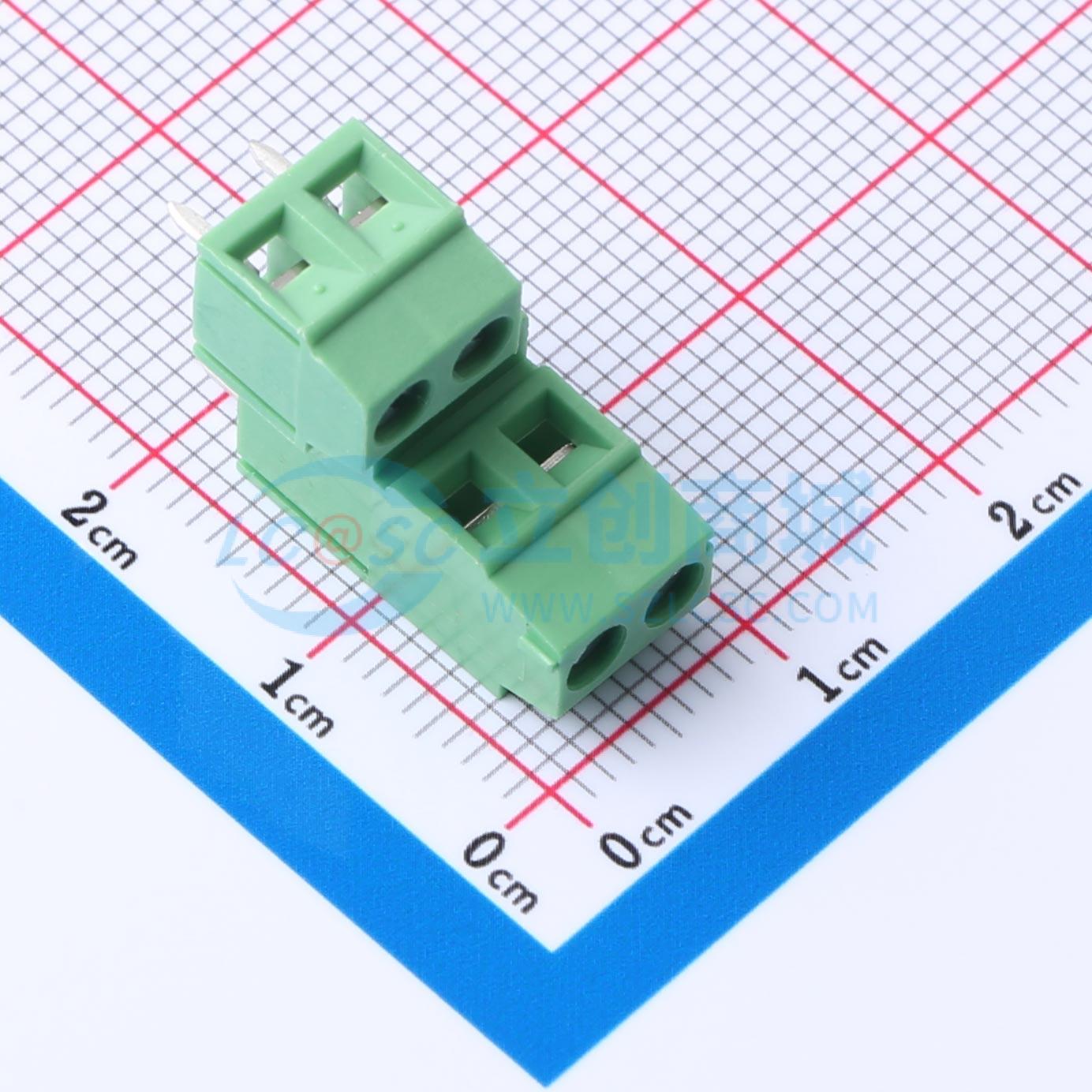DB125A-3.81-2*2P-GN-S实物图