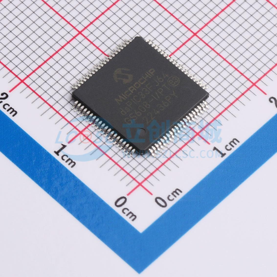 点击查看大图 dsPIC33FJ64GS608-I/PT实物图