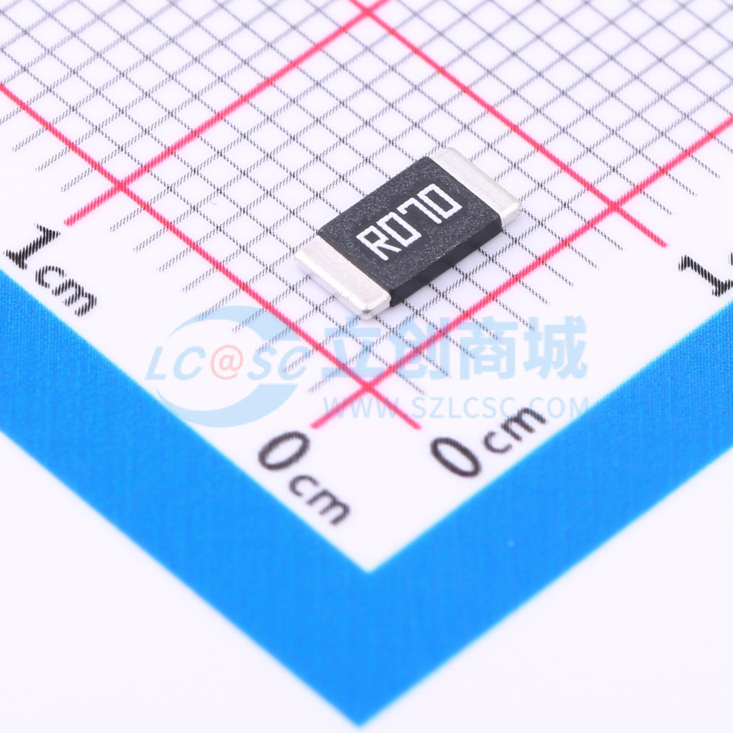 点击查看大图 HoYLR2512-2W-70mR-1%实物图