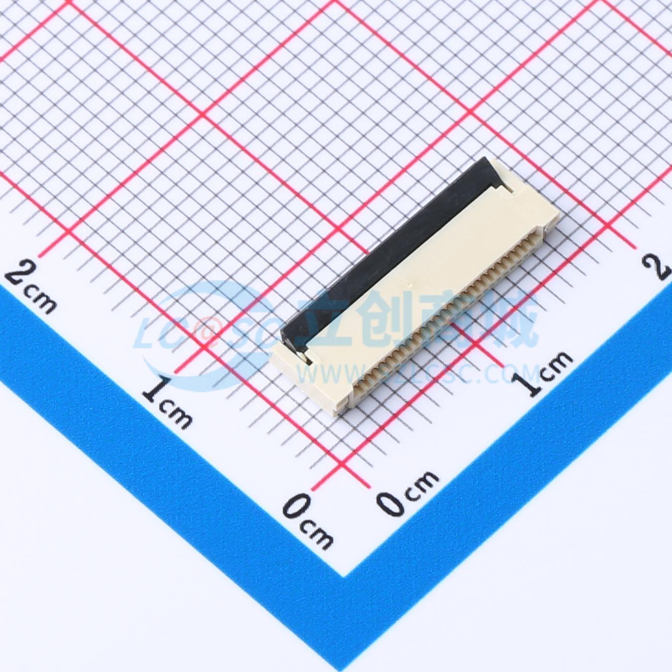 点击查看大图 FPC 0.5-26P HYH2.0实物图