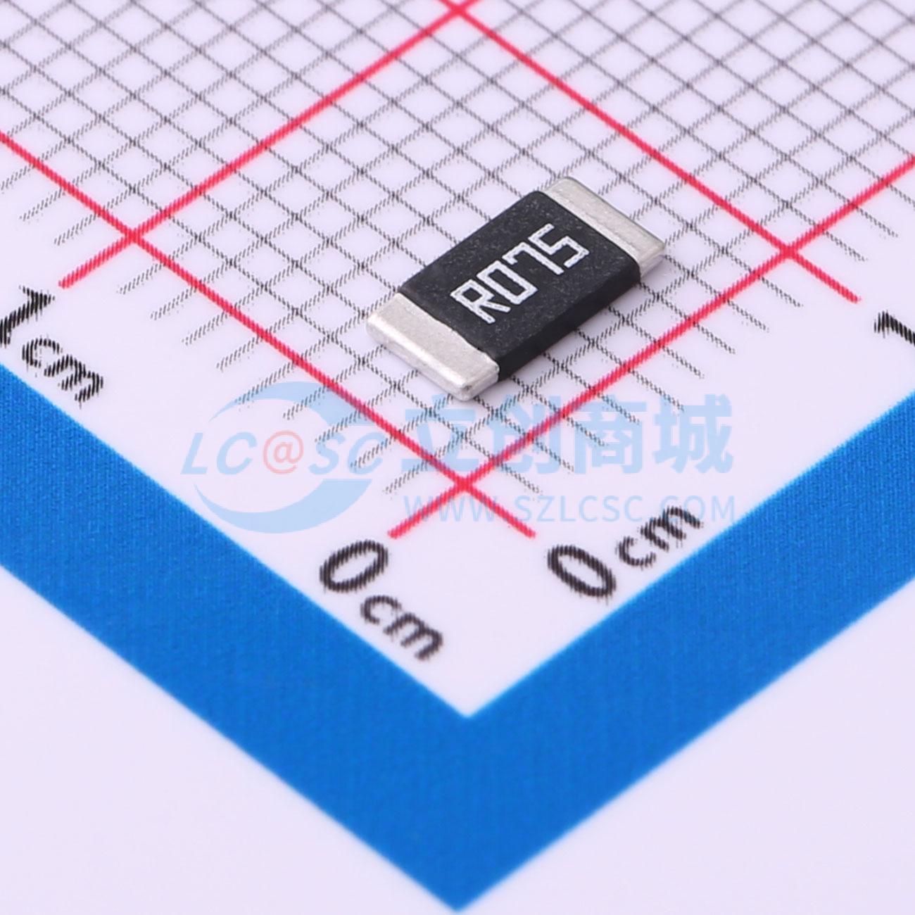 点击查看大图 HoYLR2512-2W-75mR-1%实物图