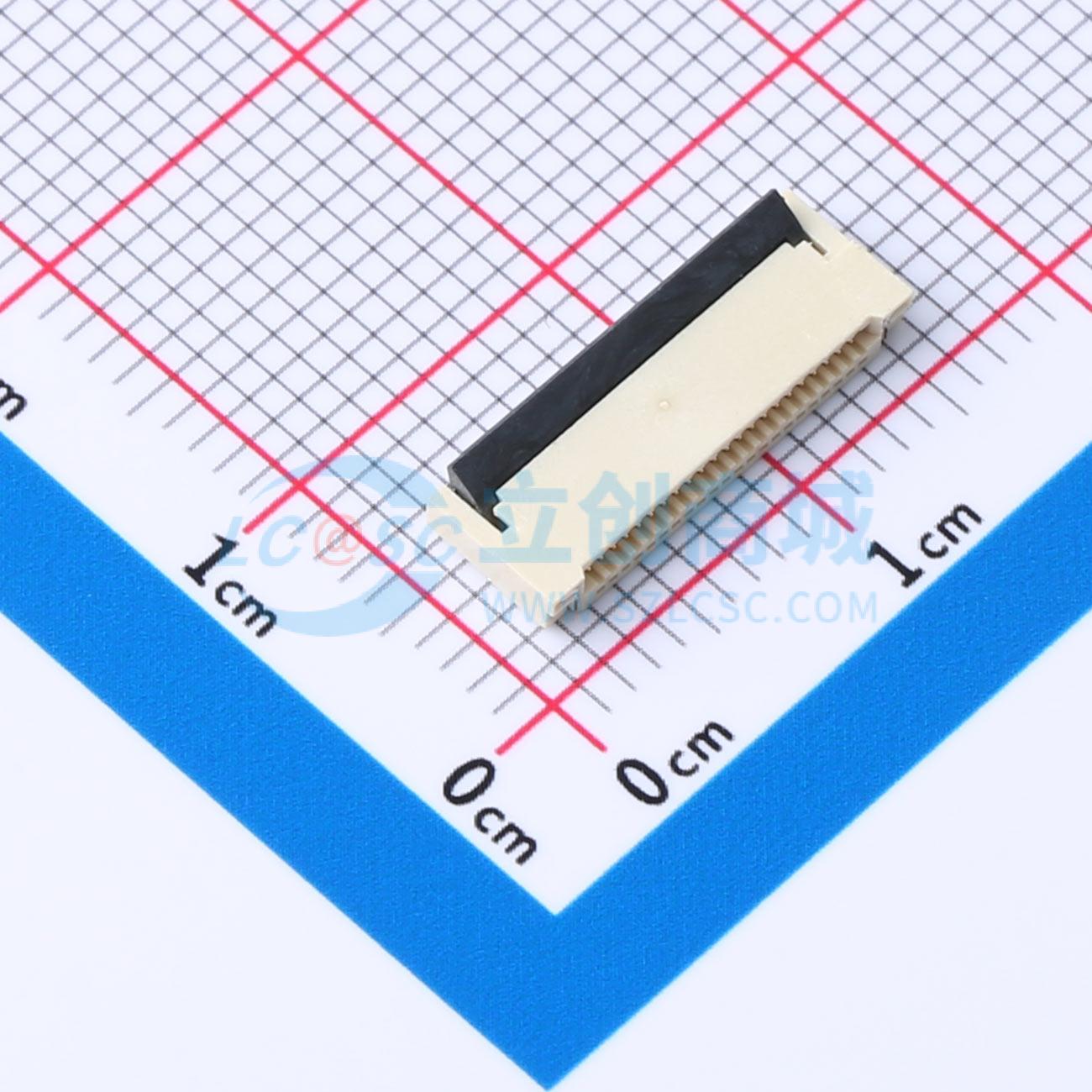 点击查看大图 FPC 0.5-22P HYH2.0实物图