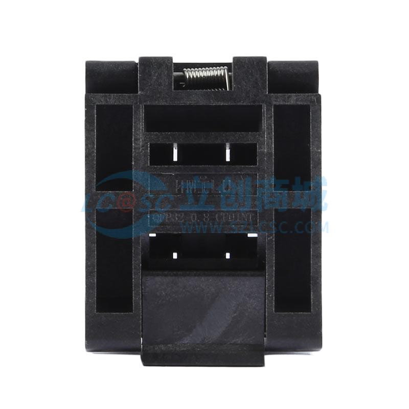 老化座QFP32-0.8 翻盖弹片实物图