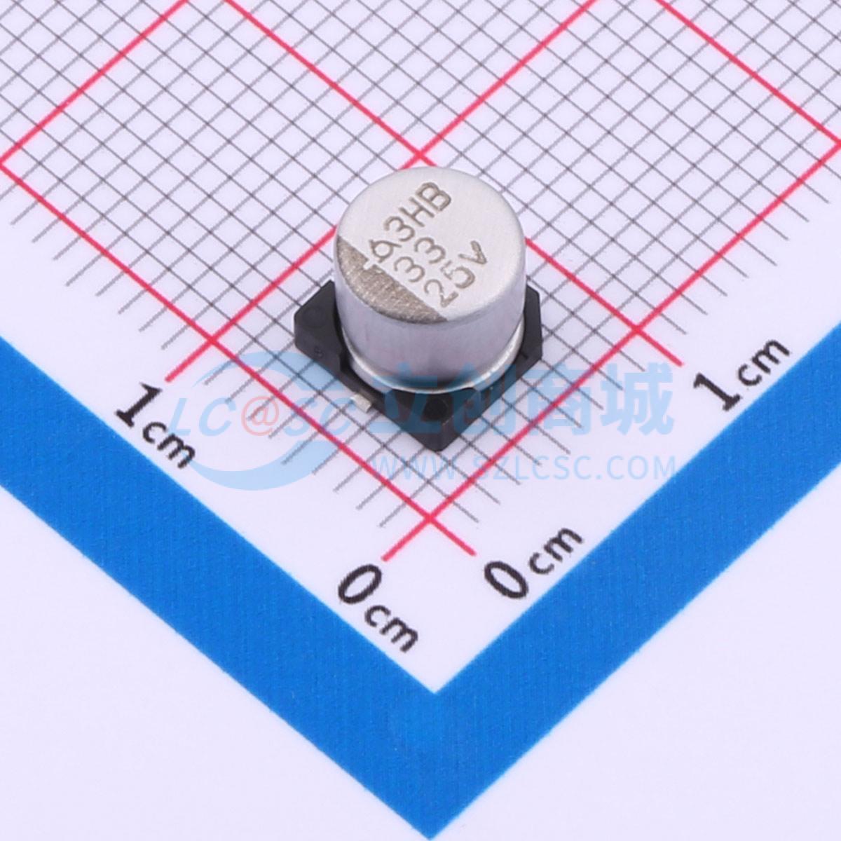 点击查看大图 BXA25V33M6.3*6 6.3TP实物图