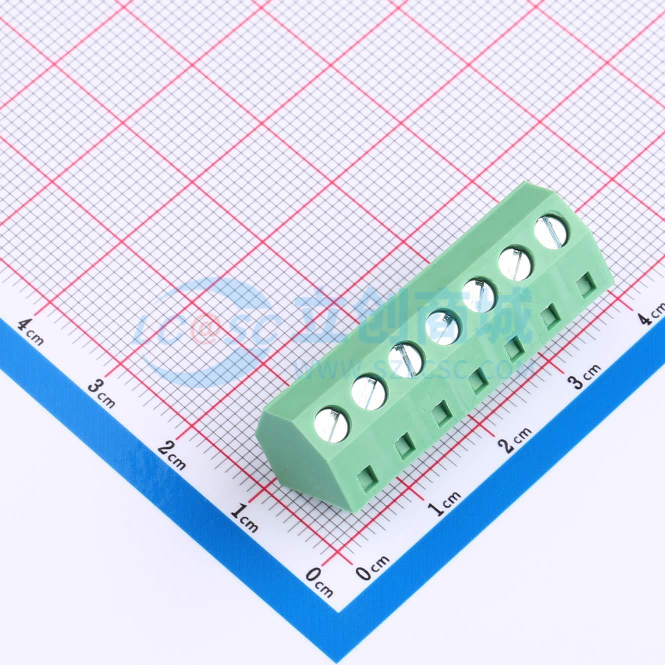 点击查看大图 DB127S-5.08-7P-GN-S实物图