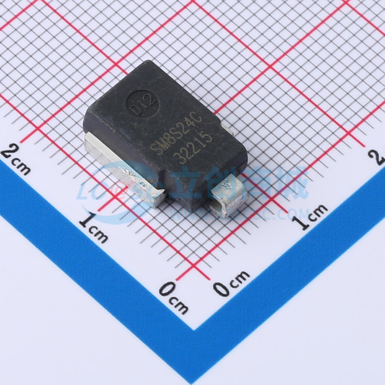 点击查看大图 SM8S24CA实物图