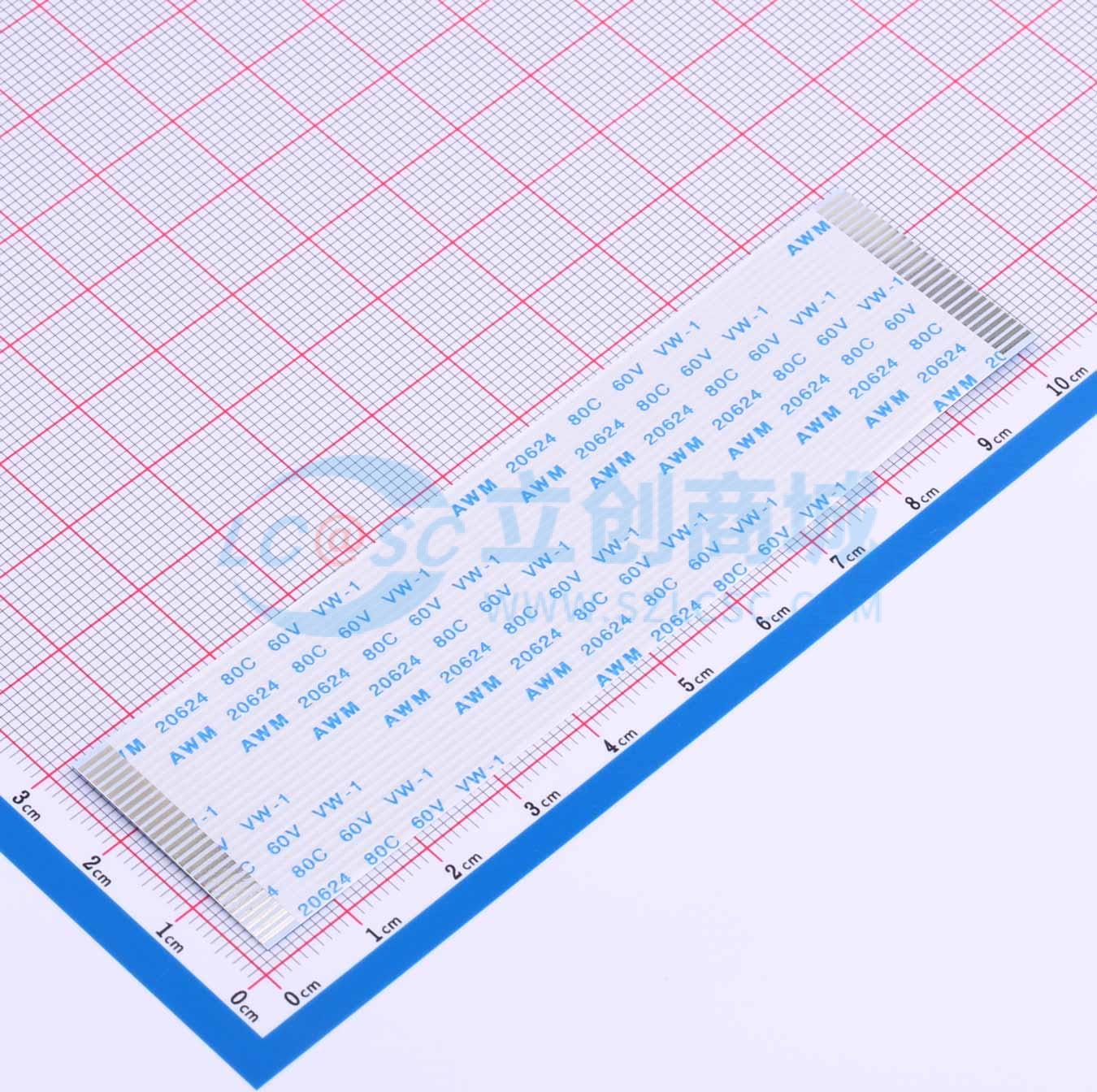 点击查看大图 FFC-1.0-26P-100mm实物图