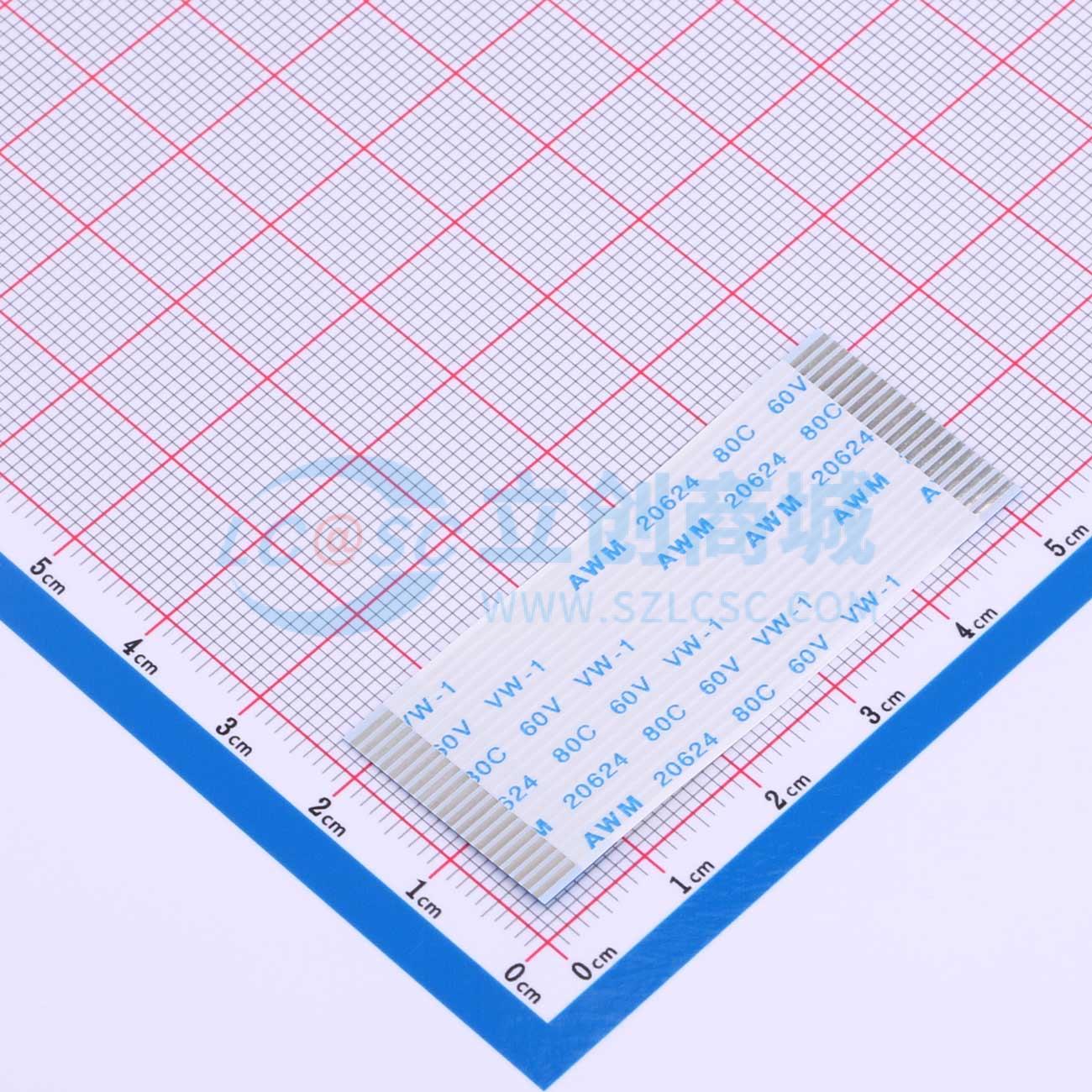 点击查看大图 FFC-1.0-20P-50mm实物图