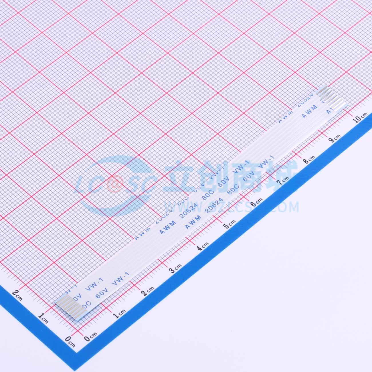 点击查看大图 FFC-1.0-8P-100mm实物图