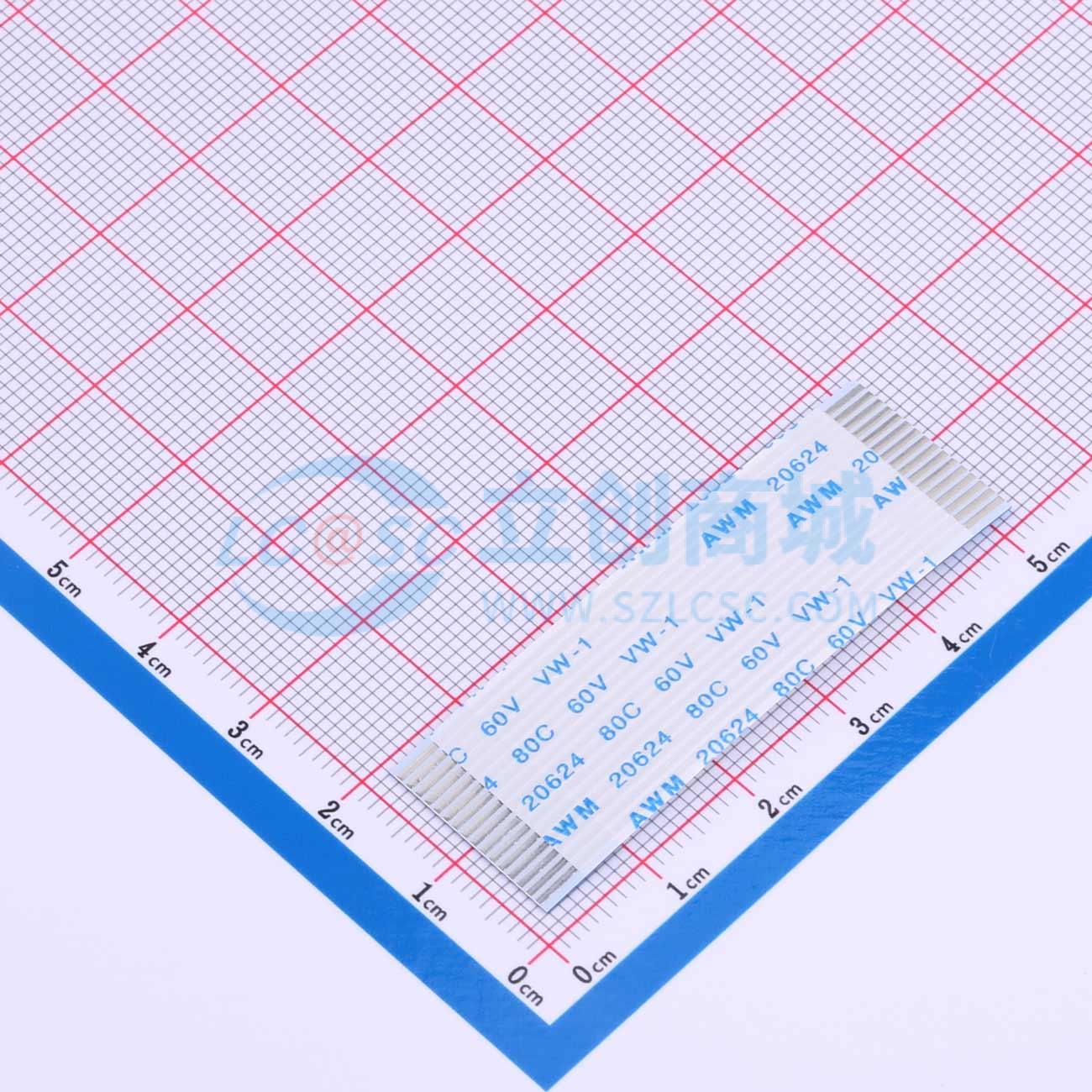 点击查看大图 FFC-1.0-16P-50mm实物图