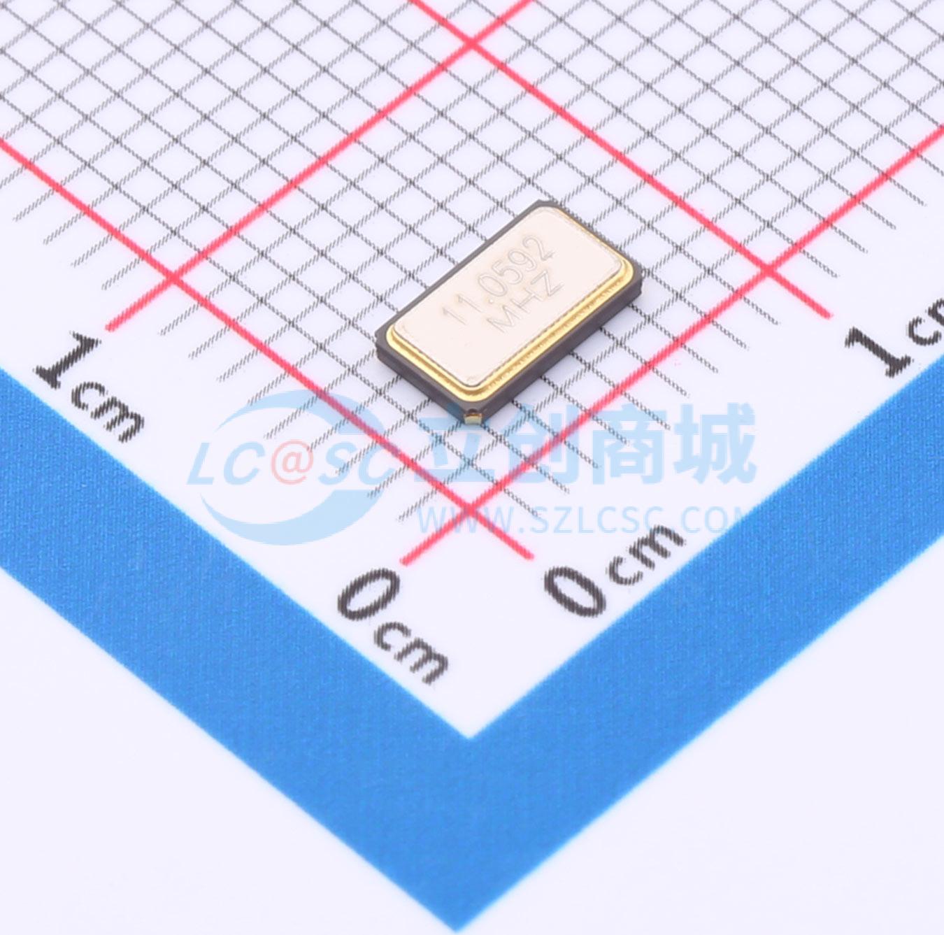 点击查看大图 6035 11.0592M 10PF 20PPM 4P实物图