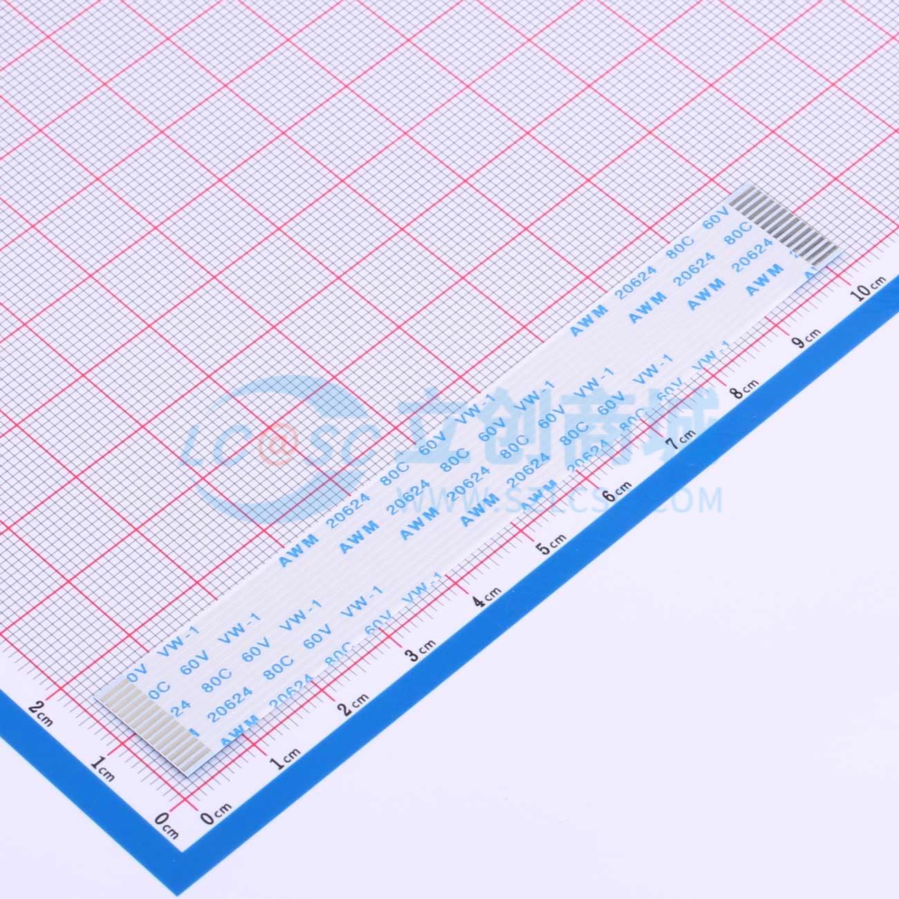 点击查看大图 FFC-1.0-14P-100mm实物图