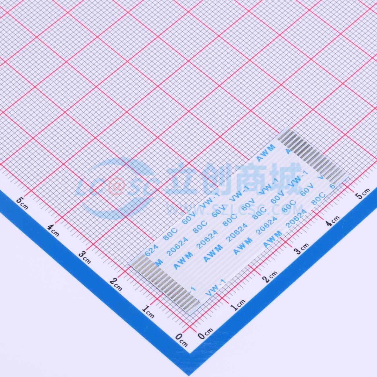 点击查看大图 FFC-1.0-18P-50mm实物图