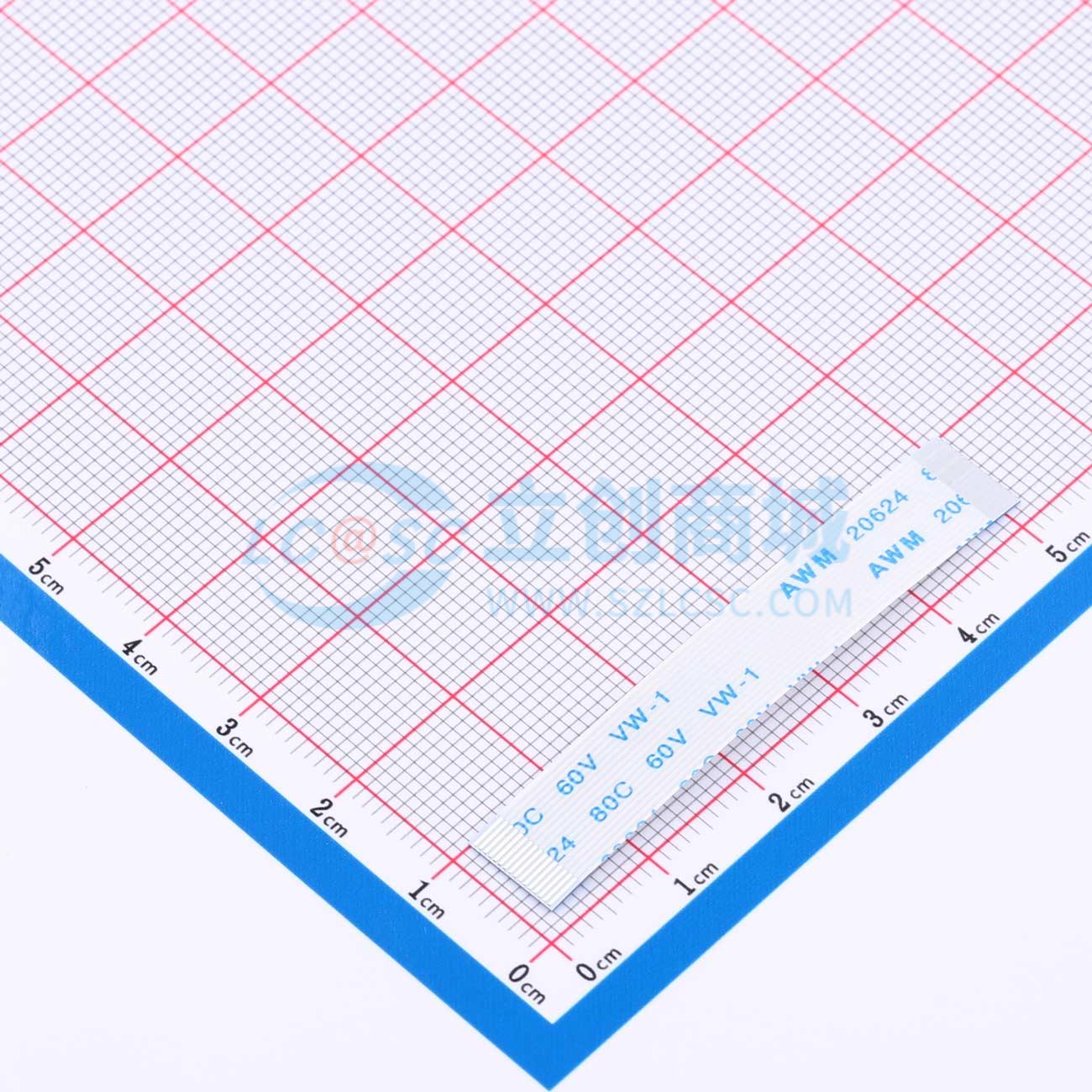 点击查看大图 FFC-0.5-16P-50mm实物图