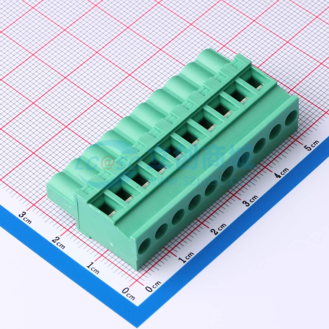 点击查看大图 MX2EDGKB-5.08-10P-GN01-Cu-Y-A实物图