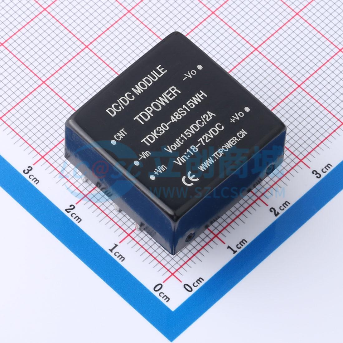 点击查看大图 TDK30-48S15WH实物图