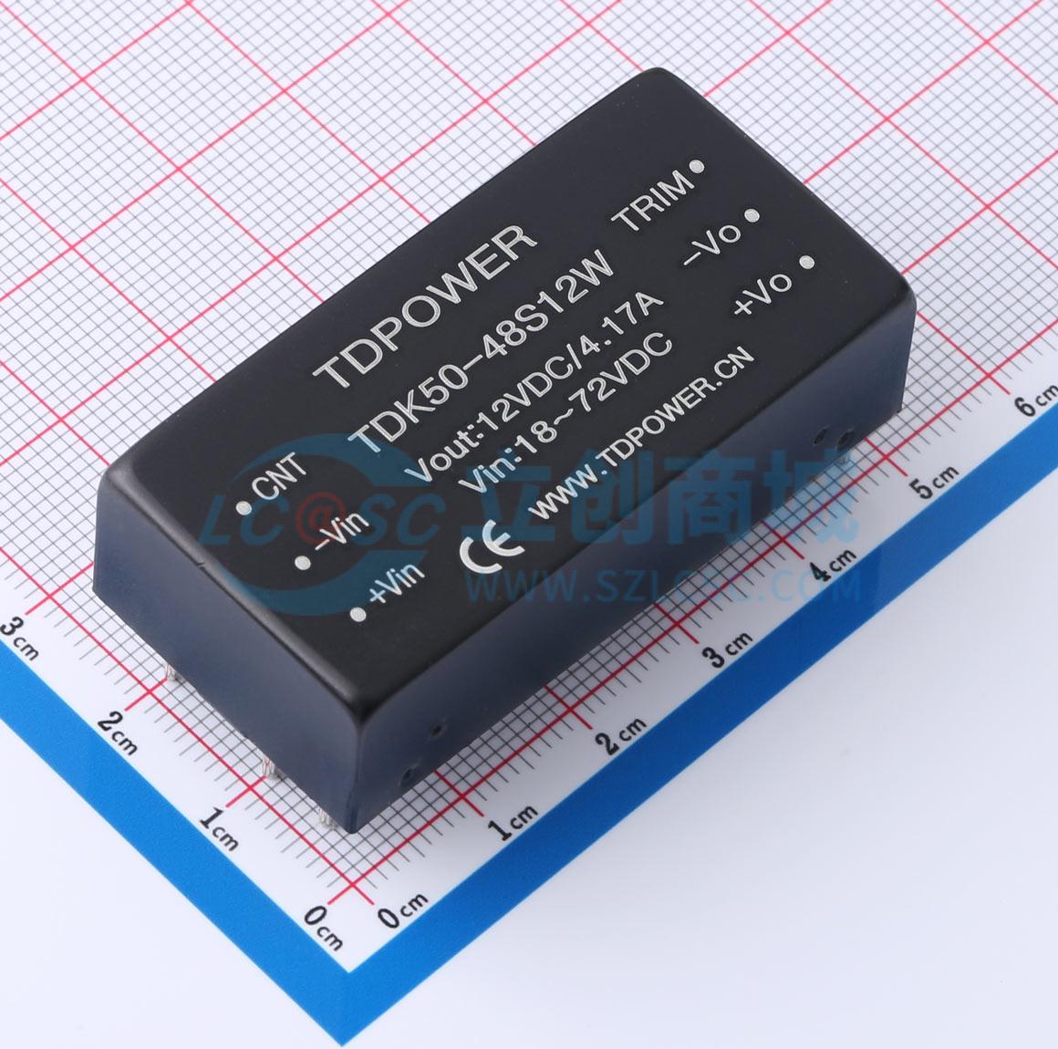 点击查看大图 TDK50-48S12W实物图
