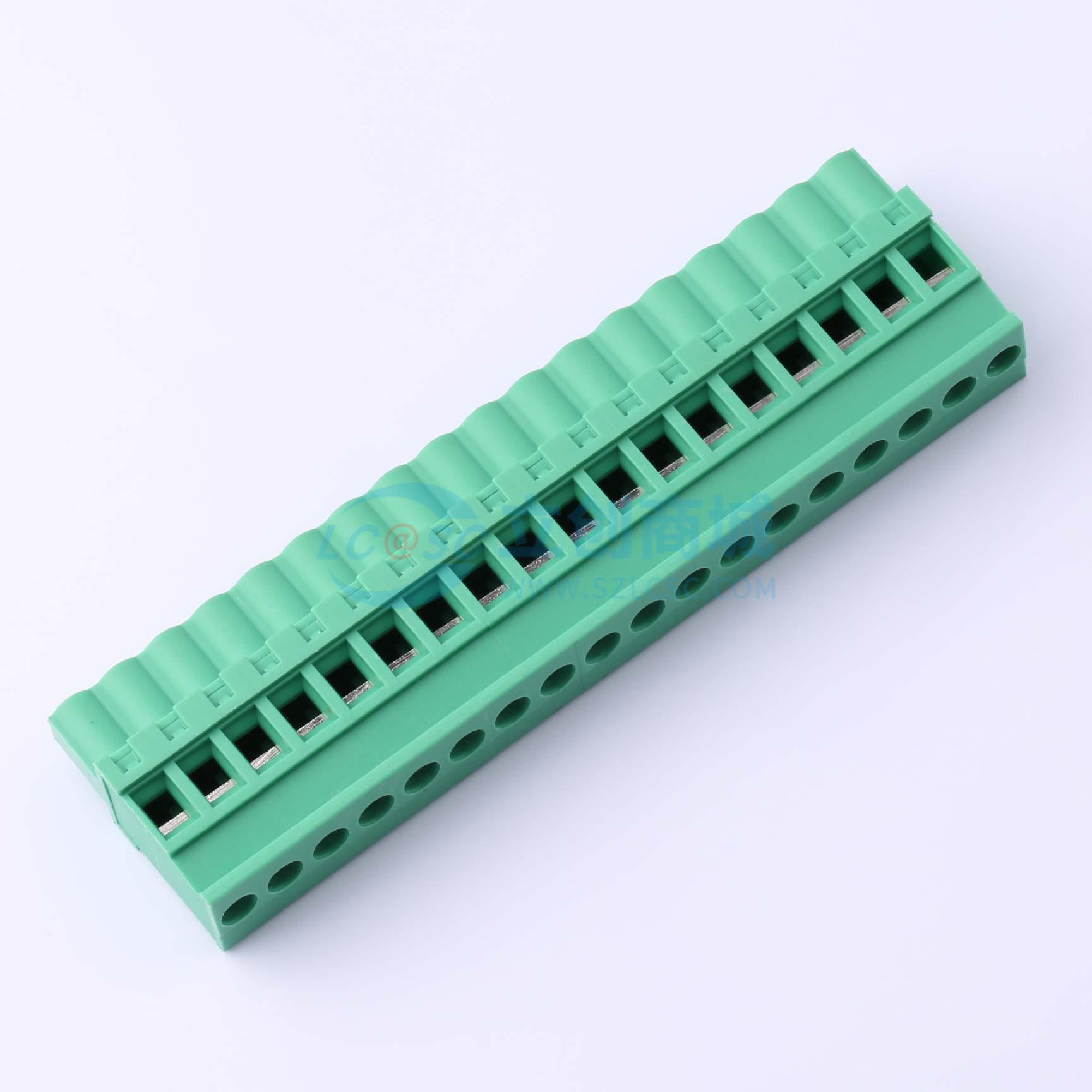 点击查看大图 MX2EDGKB-5.08-18P-GN01-Cu-Y-A实物图