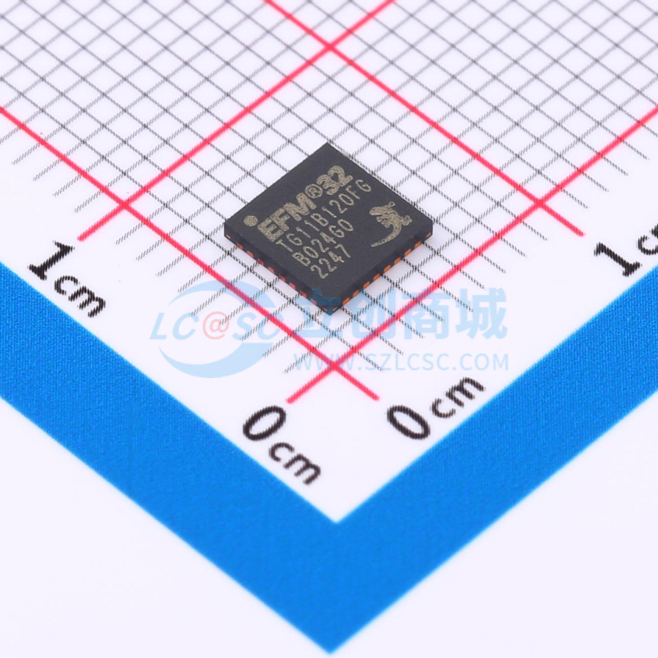 点击查看大图 EFM32TG11B120F128GM32-B实物图