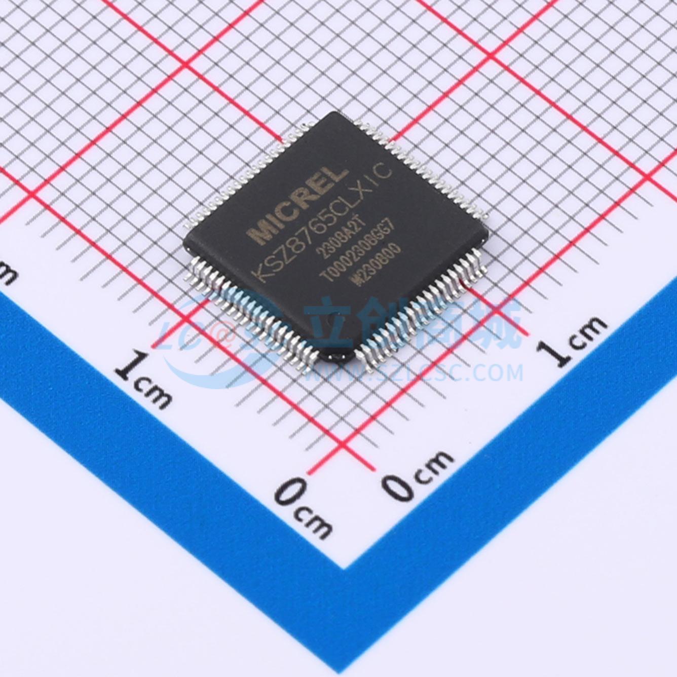 点击查看大图 KSZ8765CLXIC实物图