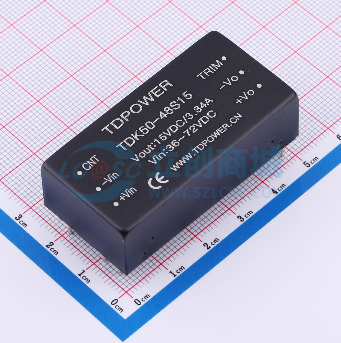 点击查看大图 TDK50-48S15实物图