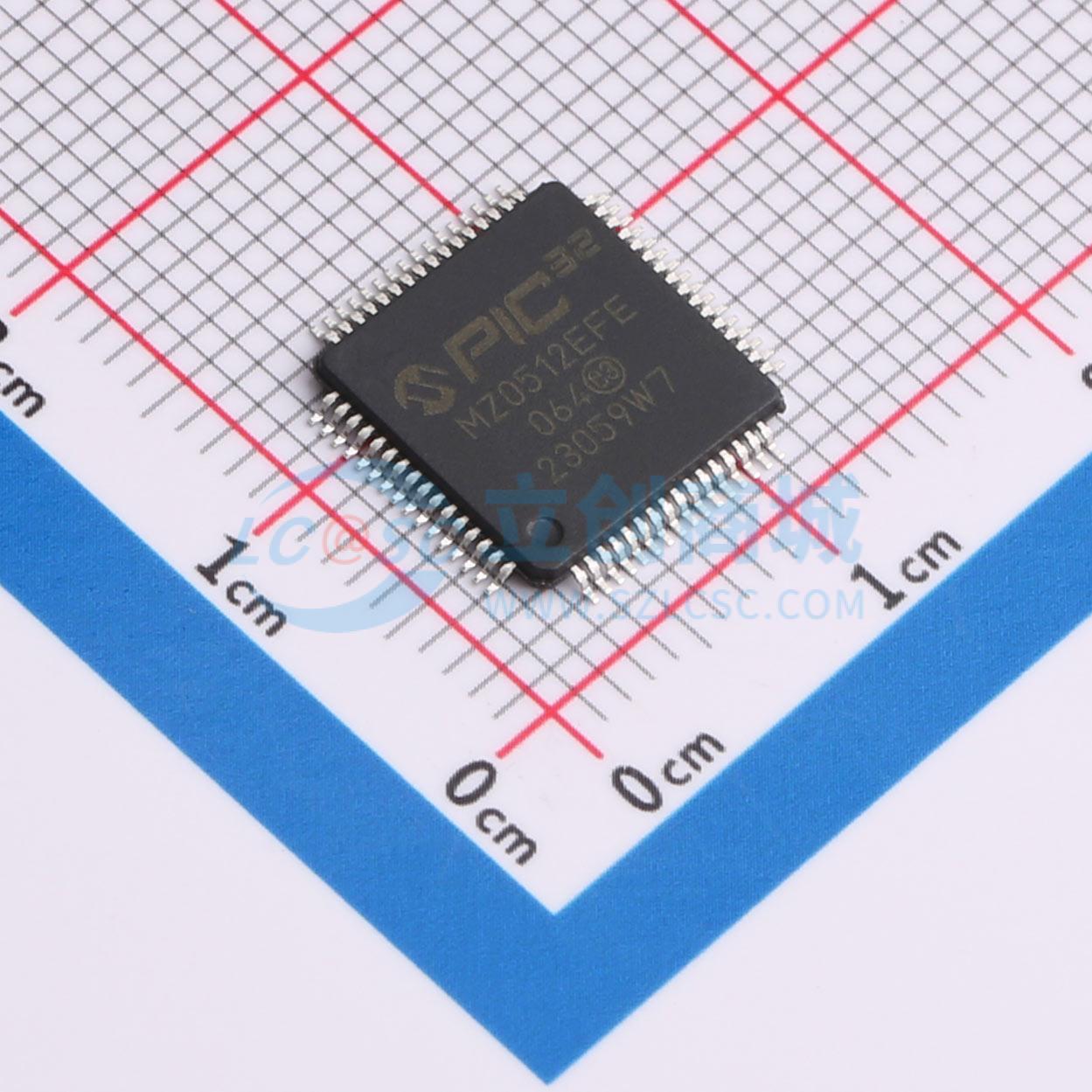 点击查看大图 PIC32MZ0512EFE064-I/PT实物图
