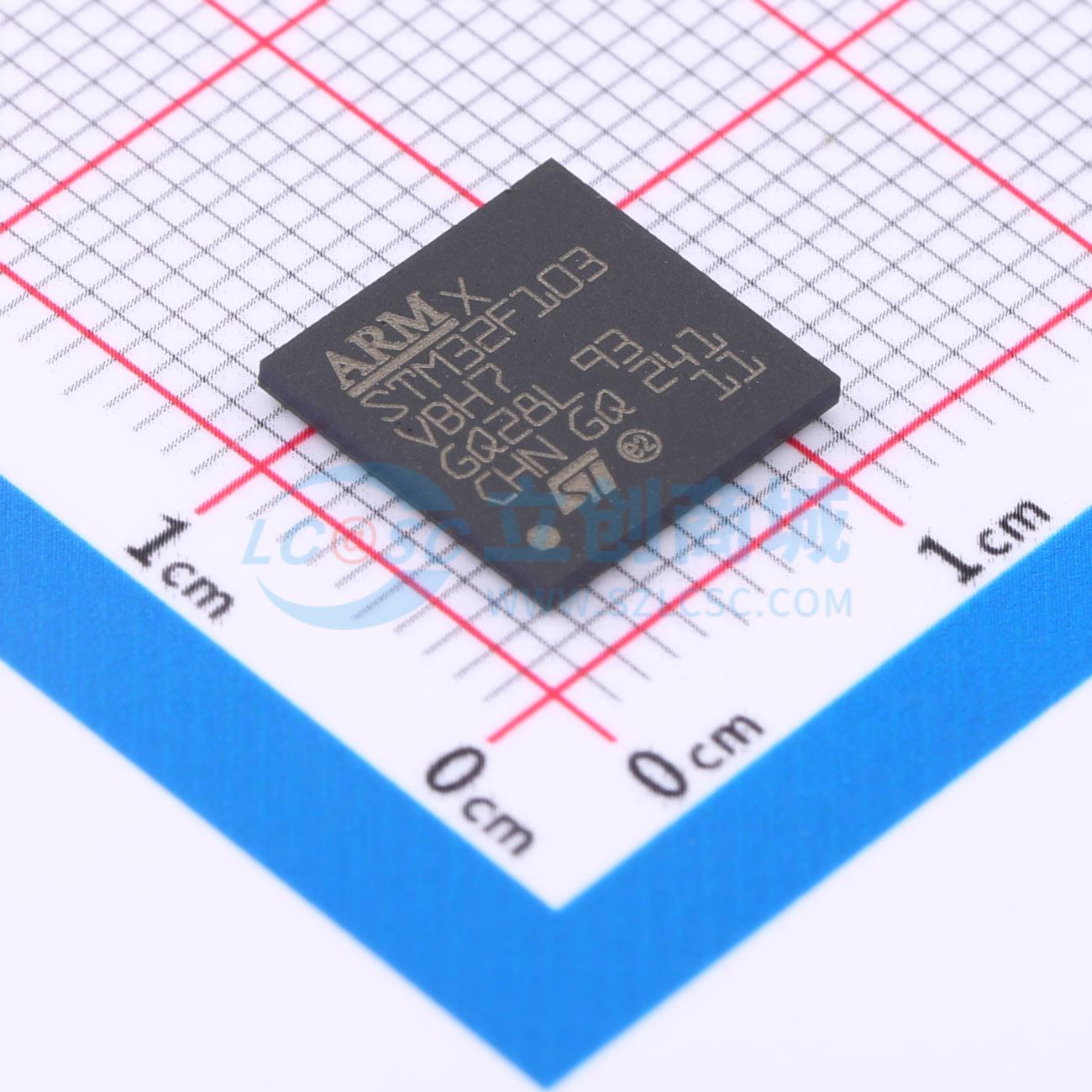 点击查看大图 STM32F103VBH7实物图