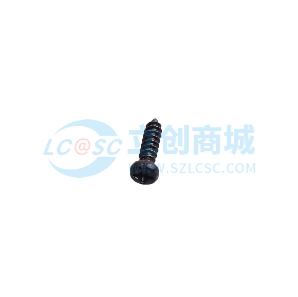顺天五金，圆头十字自攻螺栓尖咀螺丝，PA3X10，头部直径D=5.0