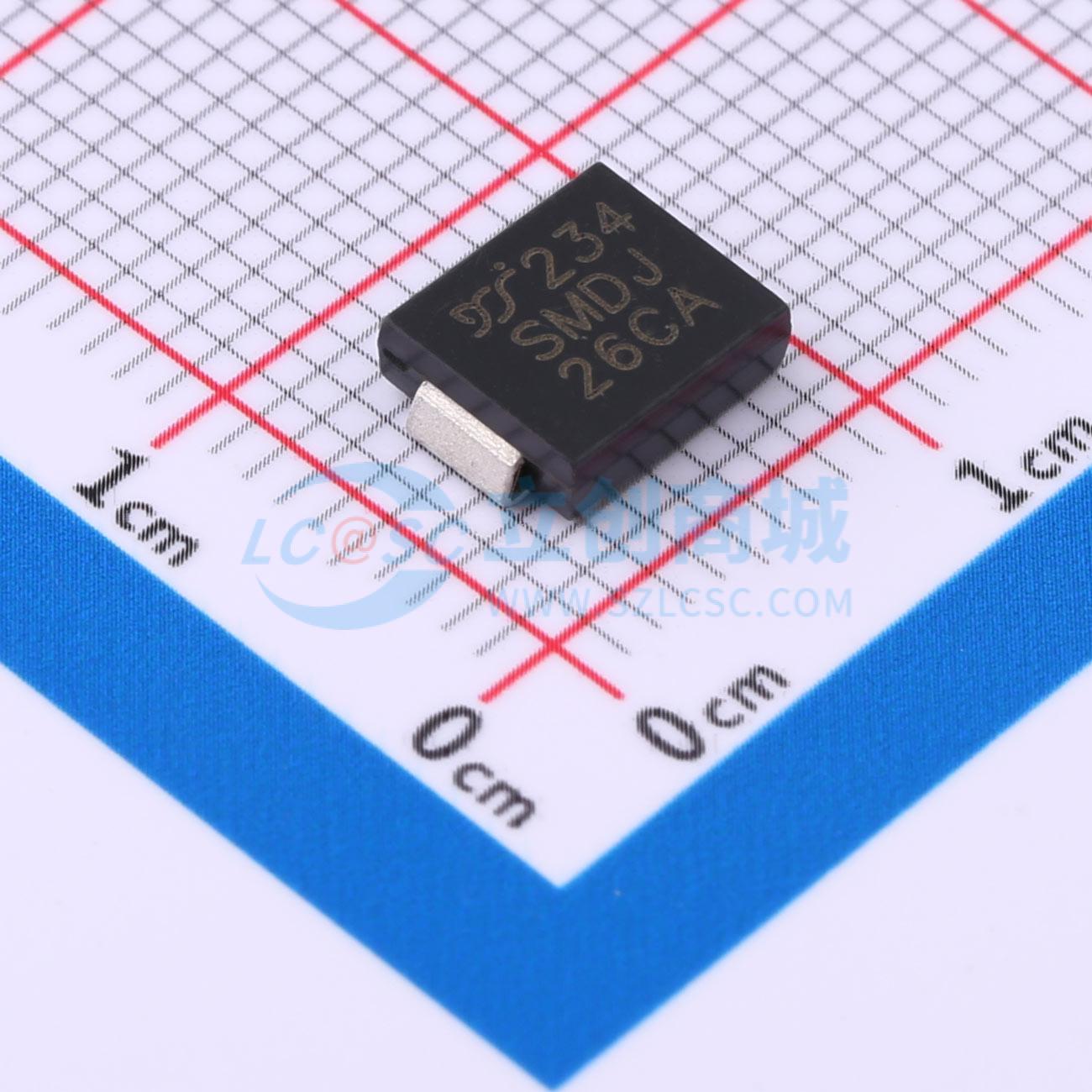 点击查看大图 SMDJ26CAQ实物图