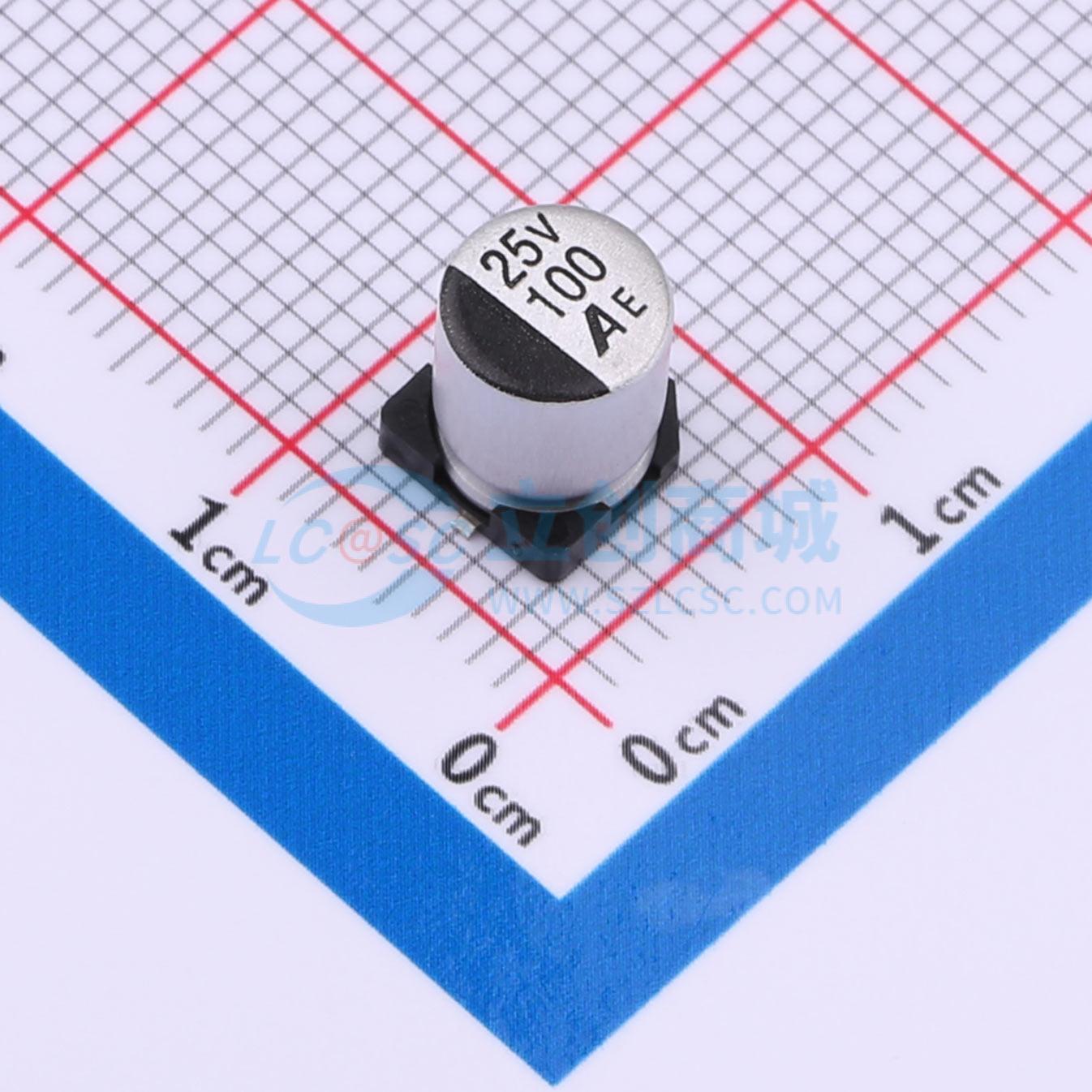 点击查看大图 GVE1E107M0608CNVC实物图