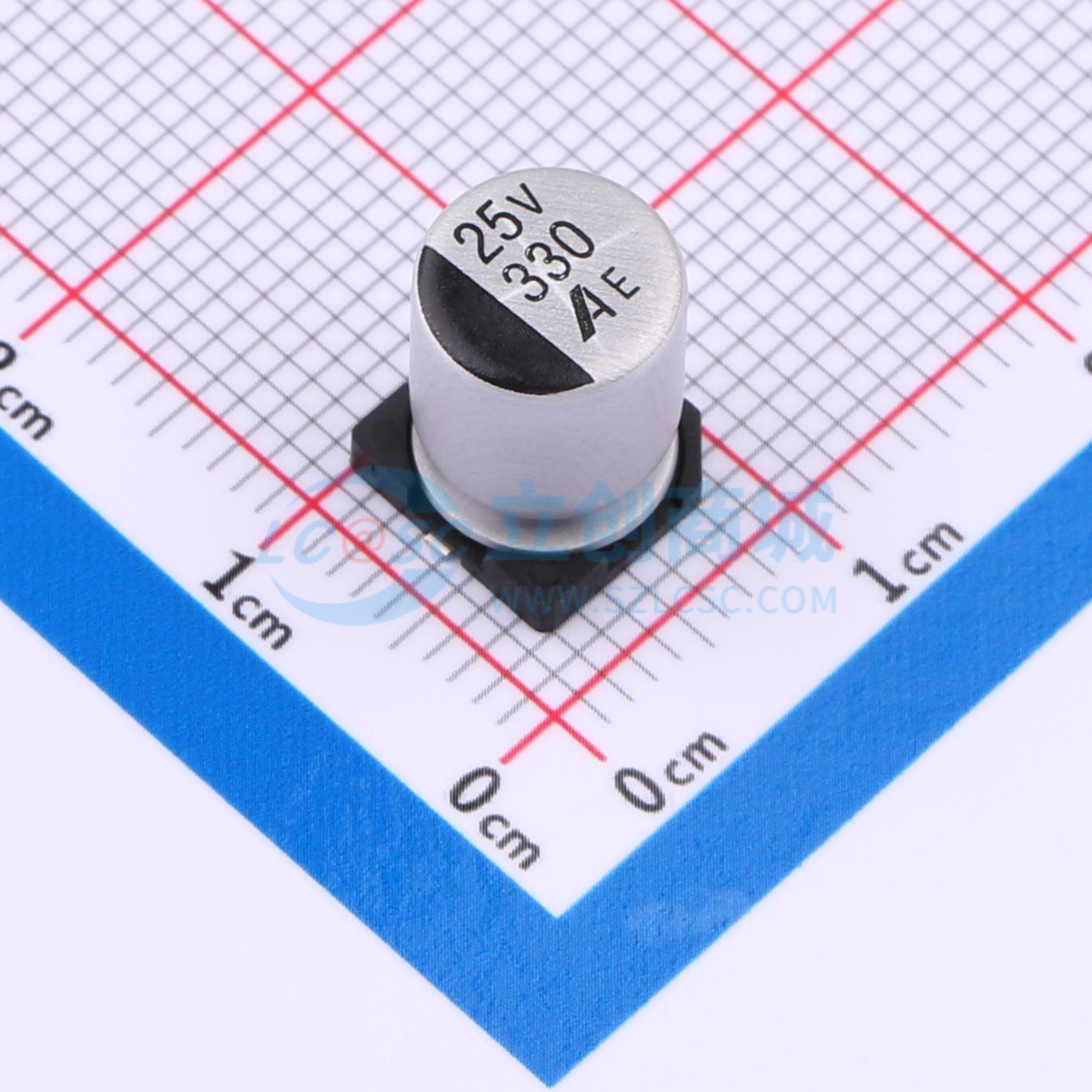 点击查看大图 GVE1E337M0810CNVC实物图