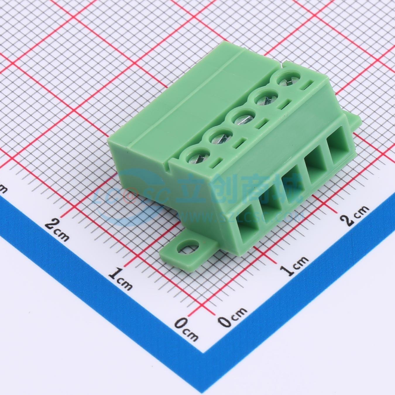 KF2EDGRKF-3.81-5P实物图