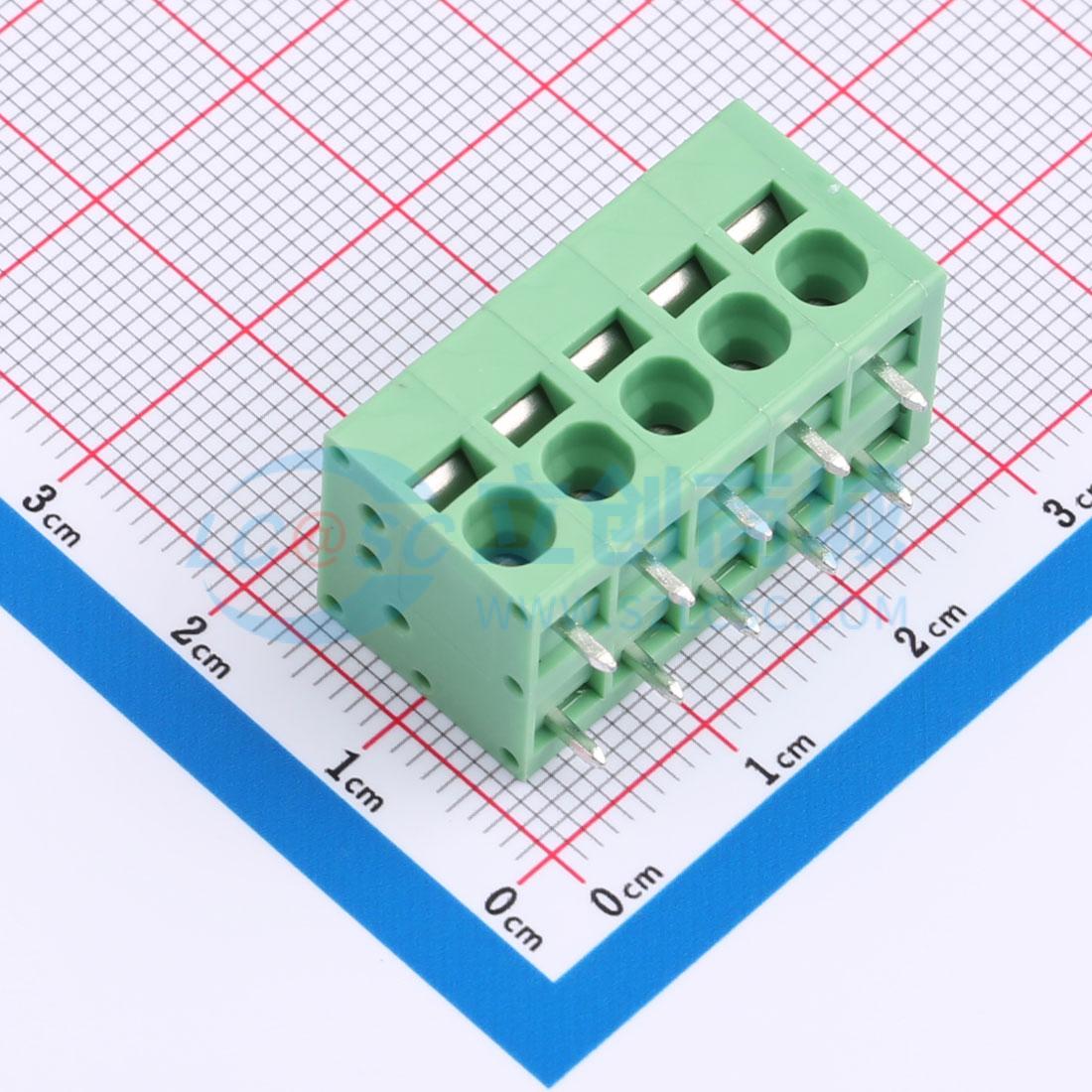 KF205R-5.0-5P实物图