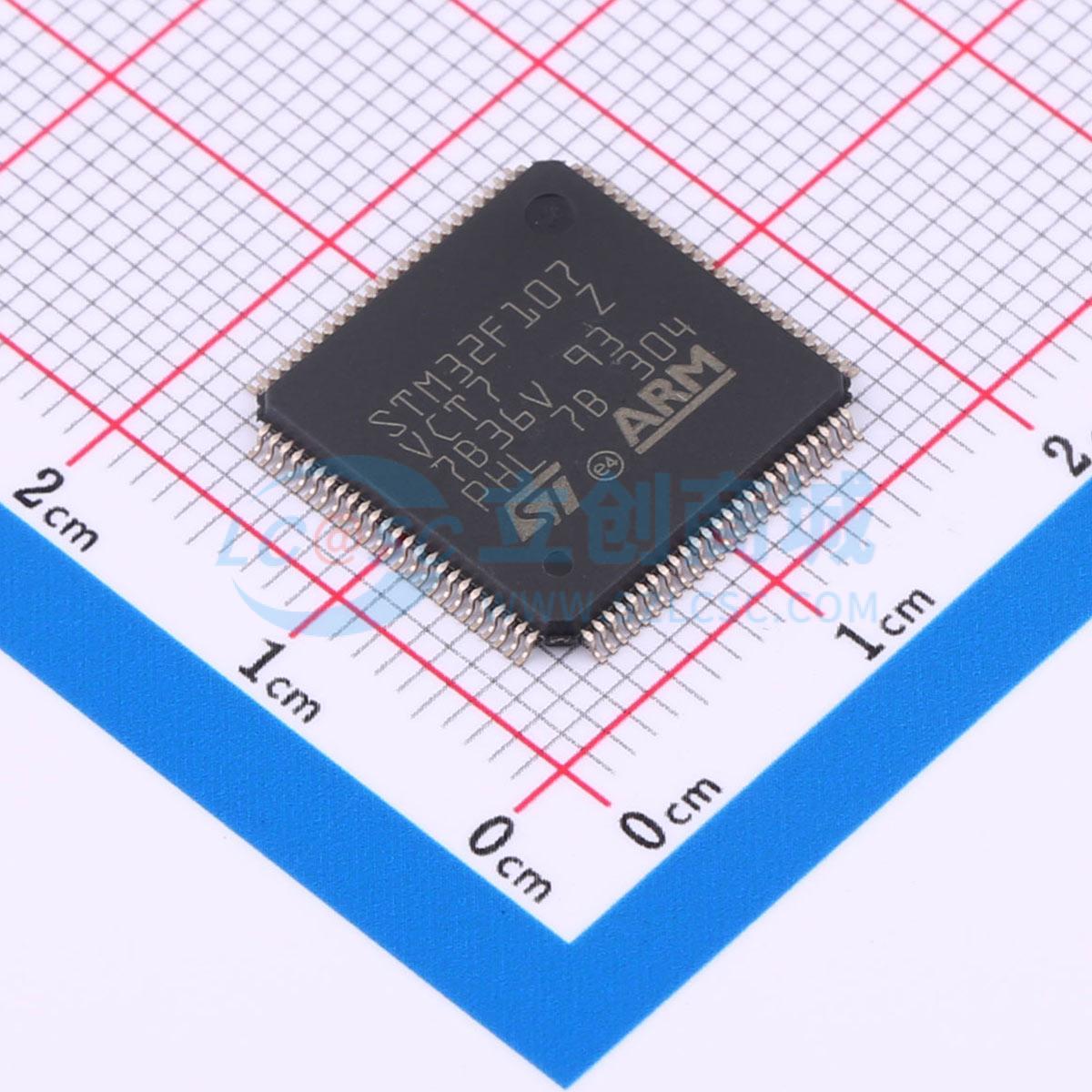 点击查看大图 STM32F107VCT7实物图