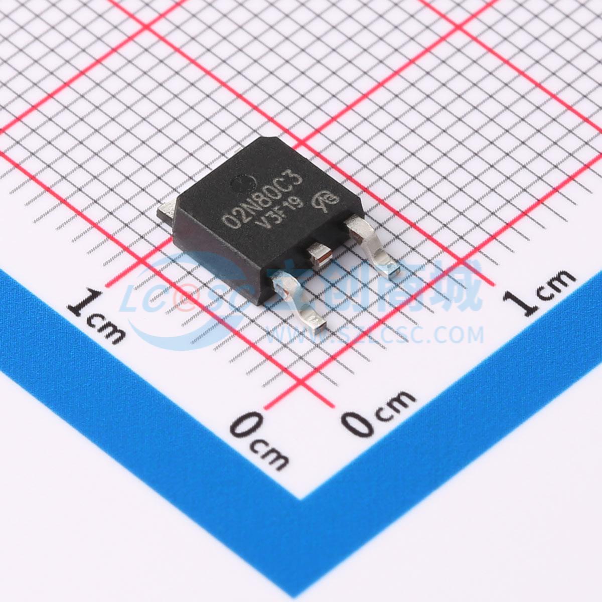 点击查看大图 02N80C3 TO252-VB实物图