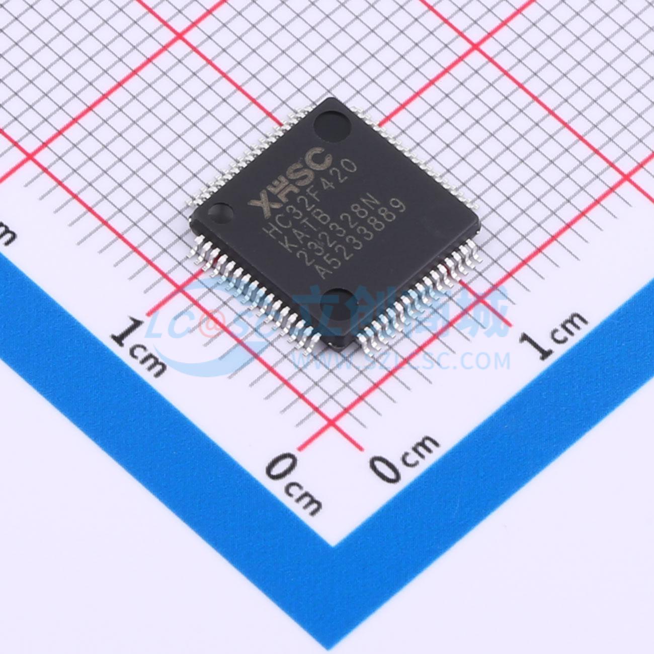 点击查看大图 HC32F420KATB-LQFP64实物图