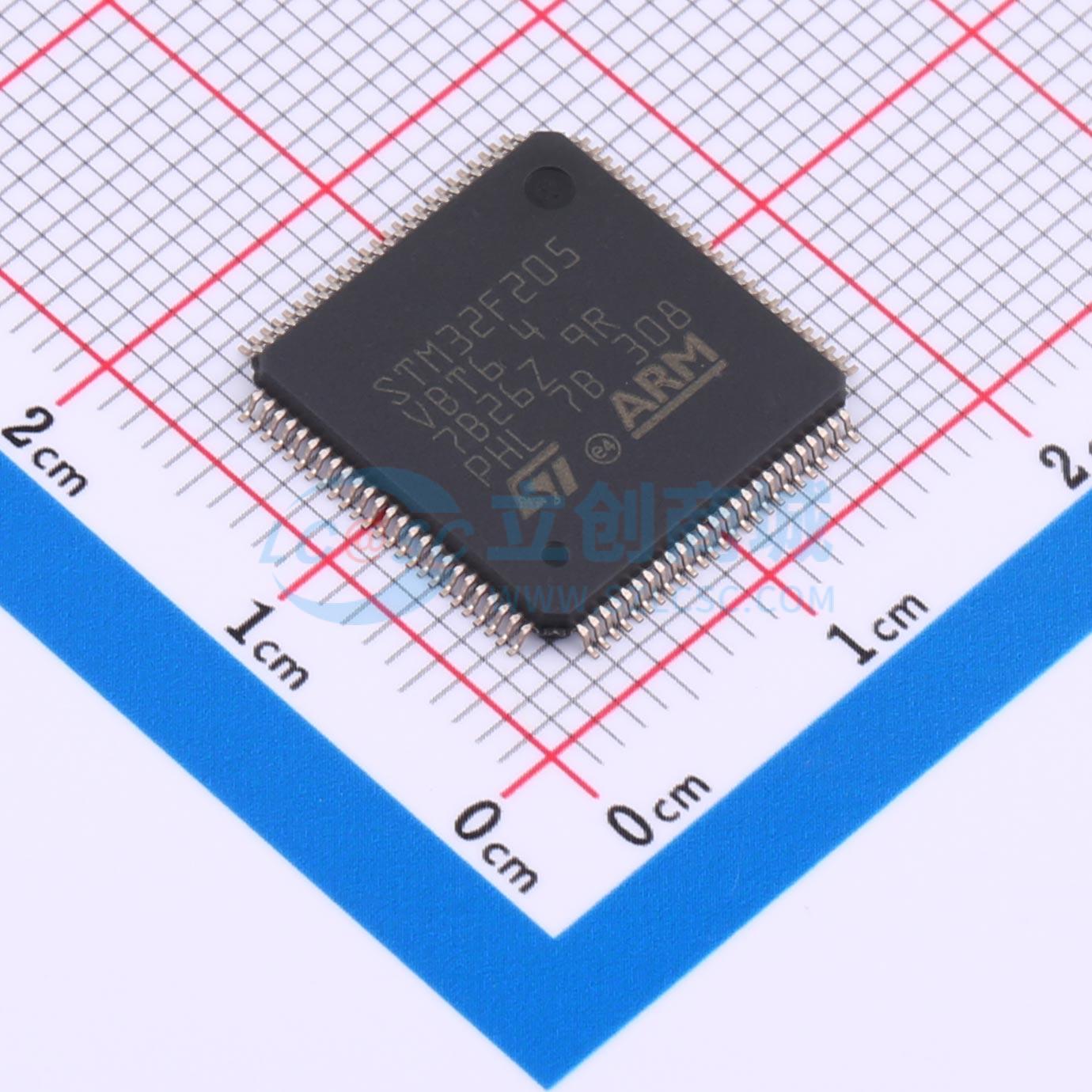 点击查看大图 STM32F205VBT6实物图