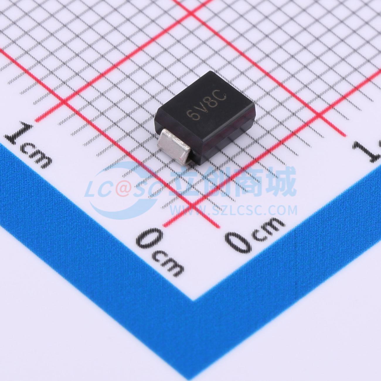 点击查看大图 P6SMB6.8CA实物图