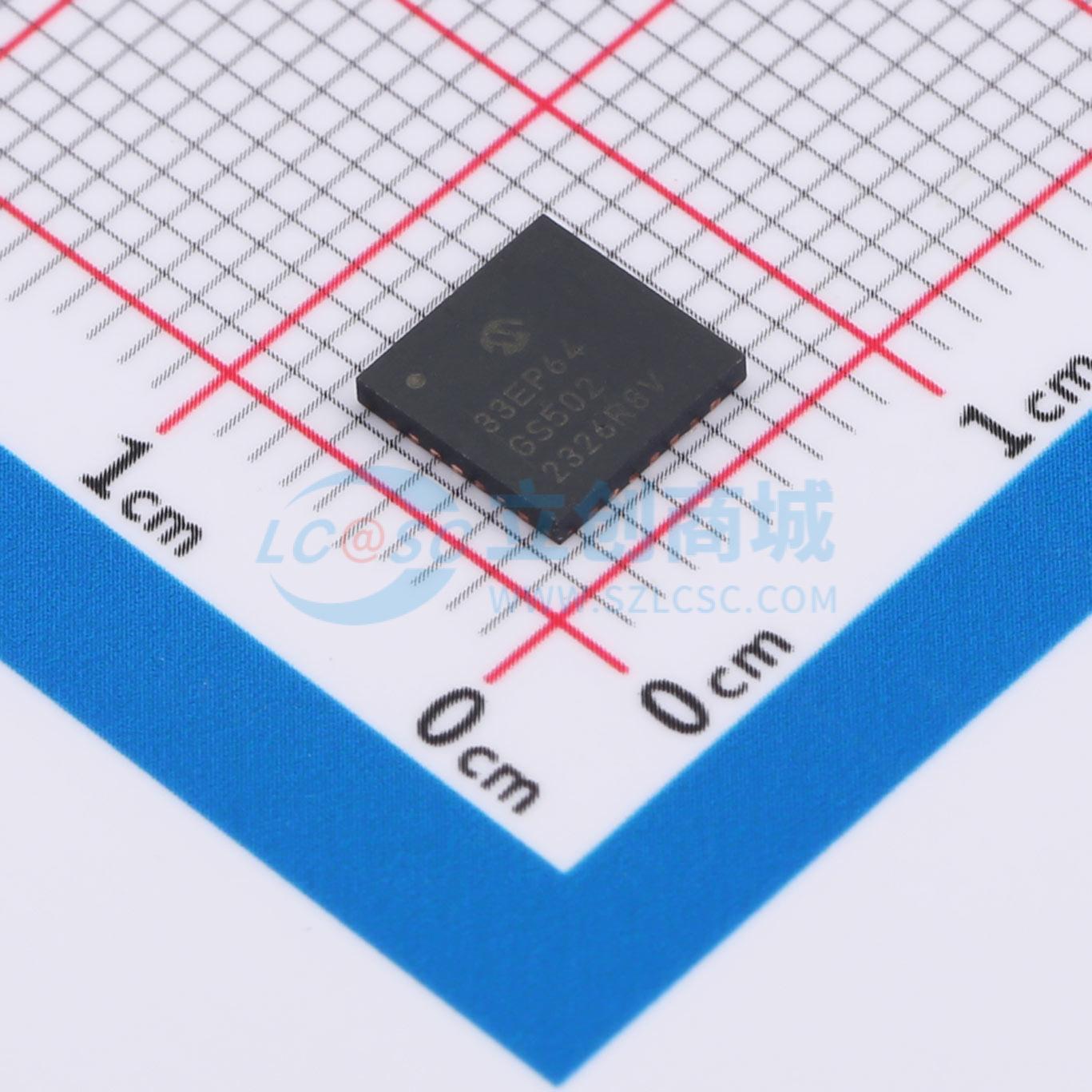 点击查看大图 dsPIC33EP64GS502-I/MM实物图