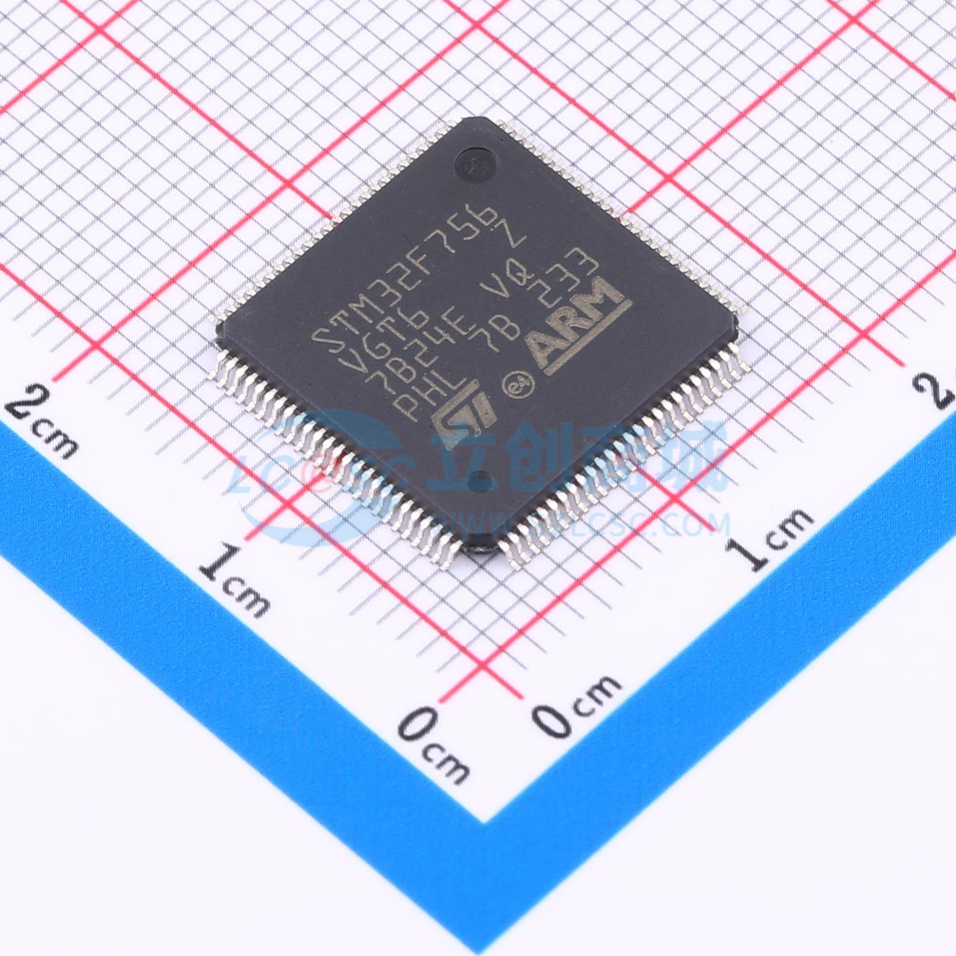 STM32F756VGT6实物图
