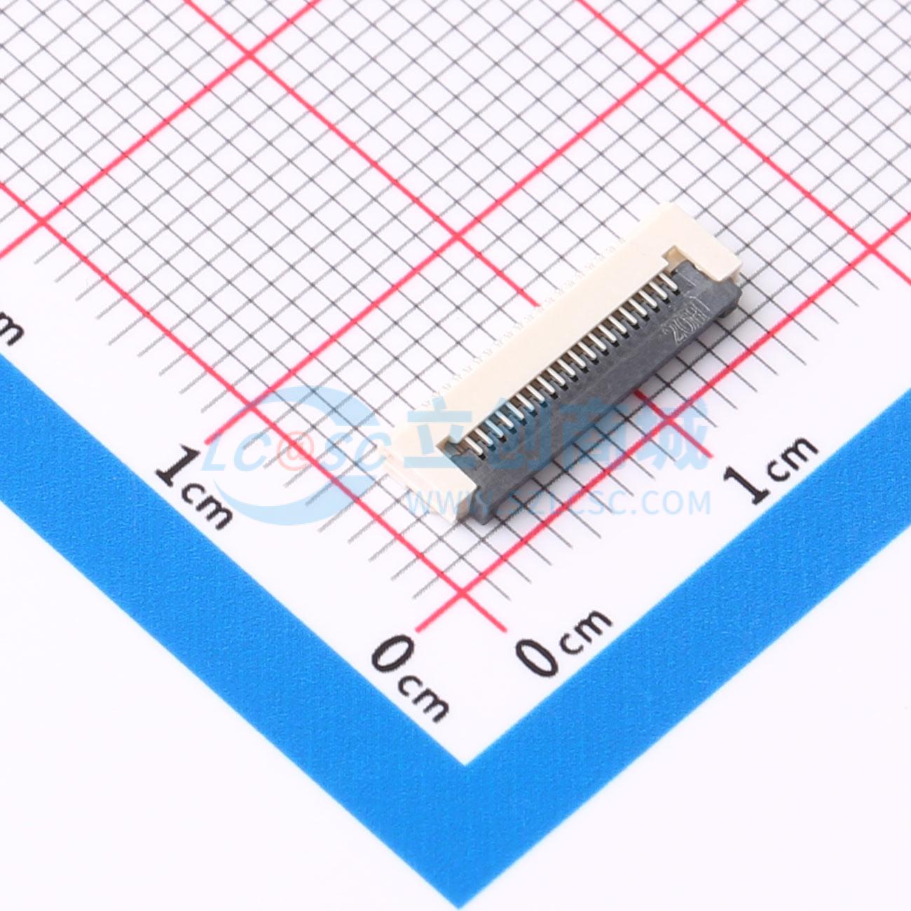 ZX-0.5FPC-FWX-H1.5-20P实物图