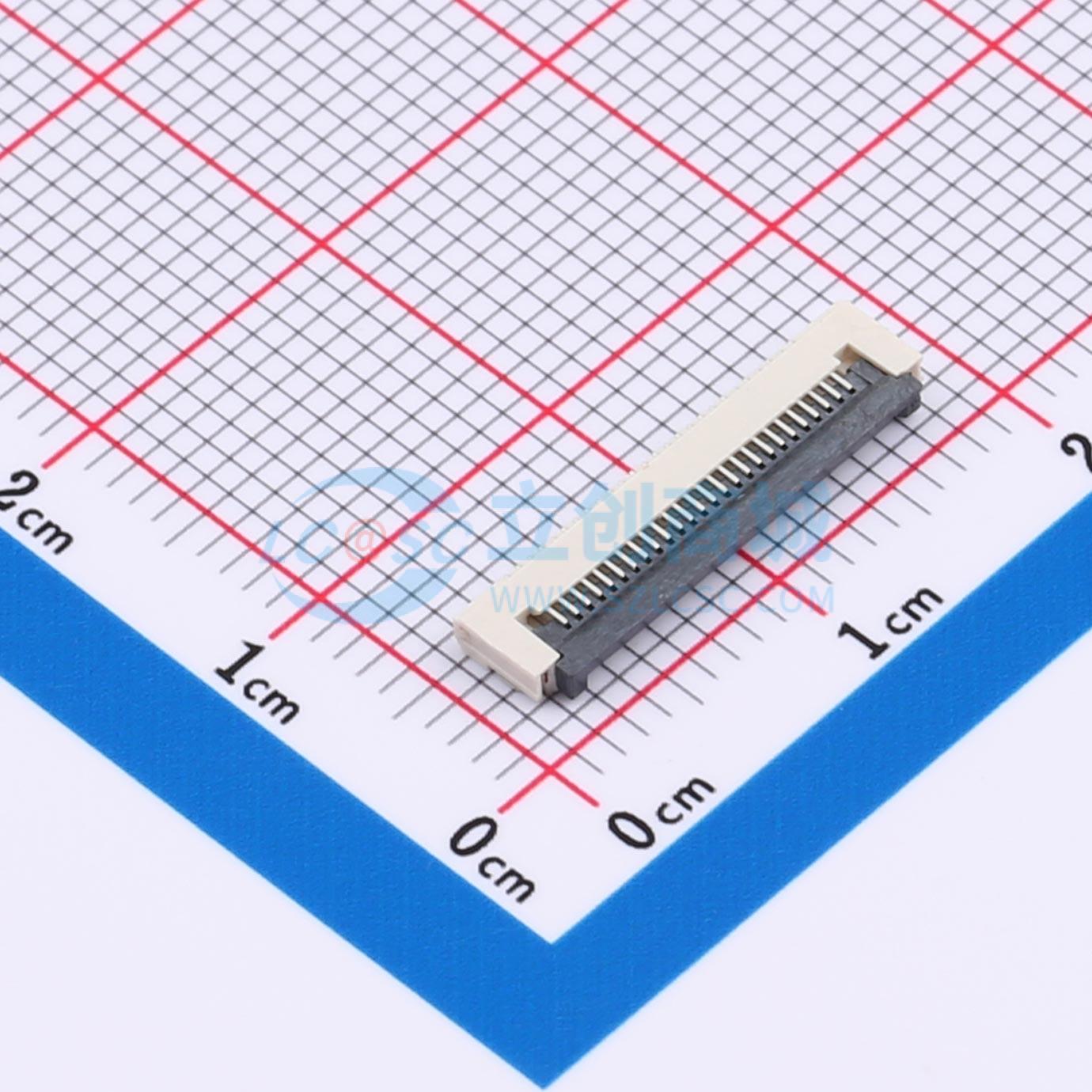 ZX-0.5FPC-FWX-H1.5-26P实物图