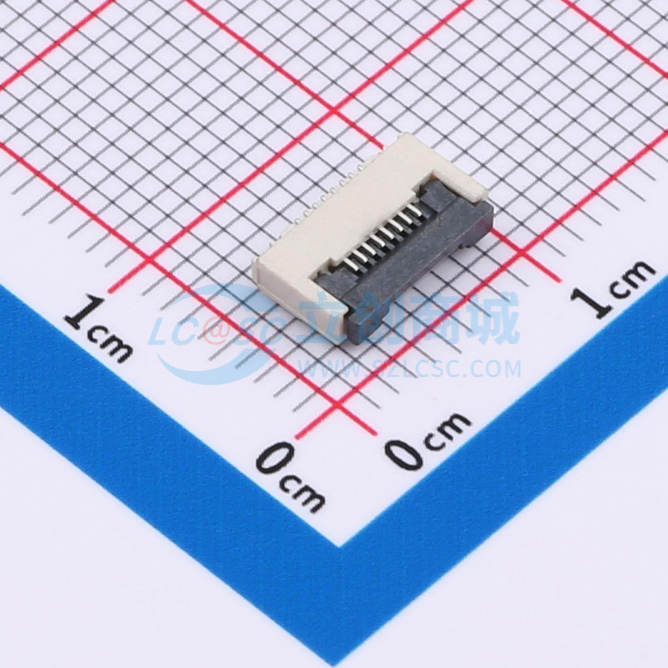 ZX-0.5FPC-FWX-H2-8P实物图