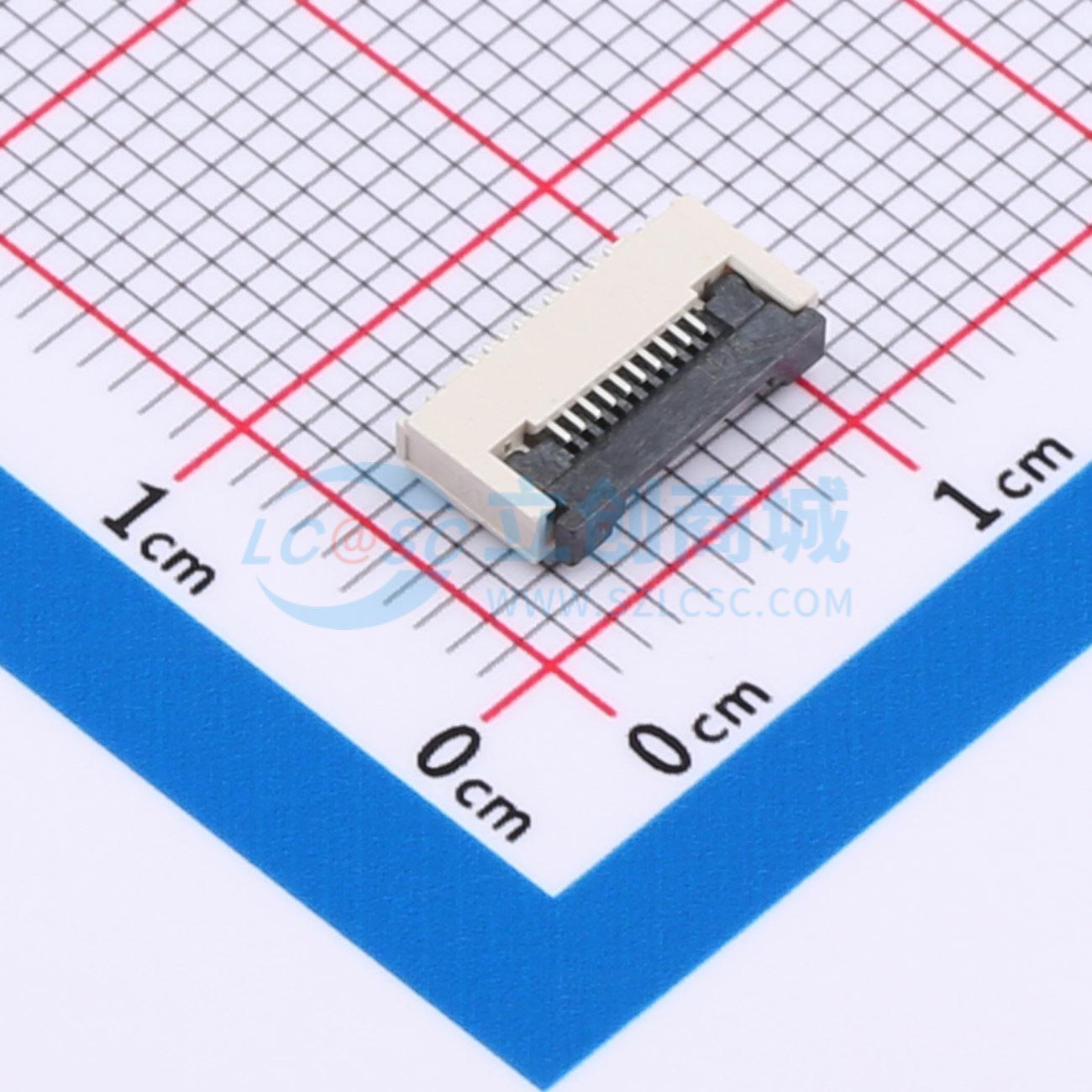 ZX-0.5FPC-FWX-H2-10P实物图