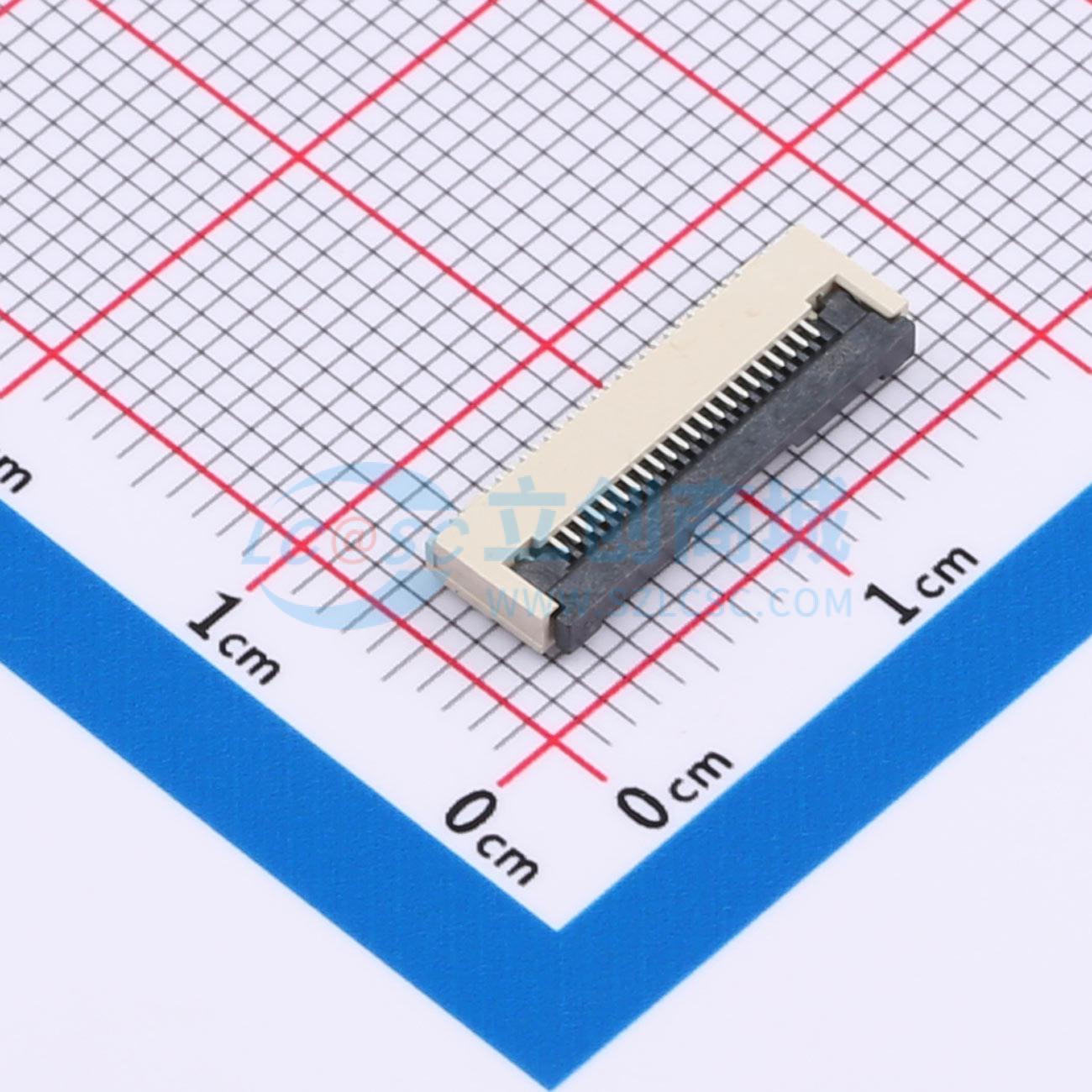 ZX-0.5FPC-FWX-H2-22P实物图