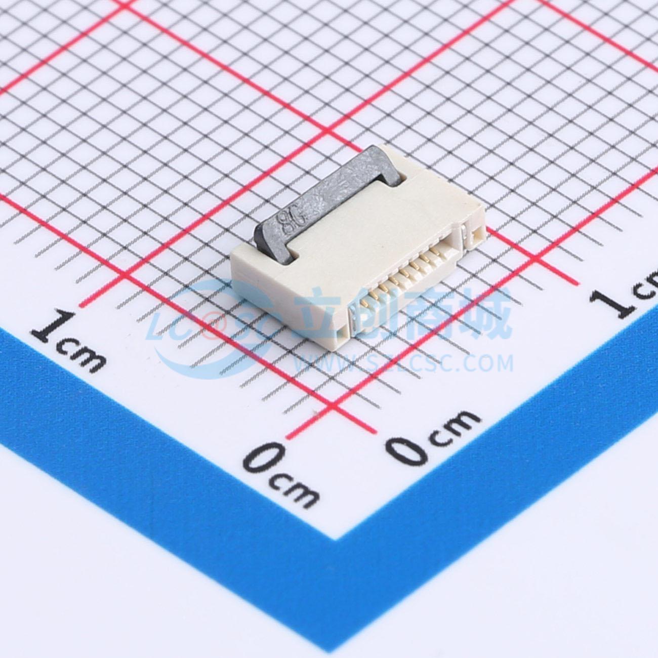 ZX-0.5FPC-HWSX-H2-8P实物图