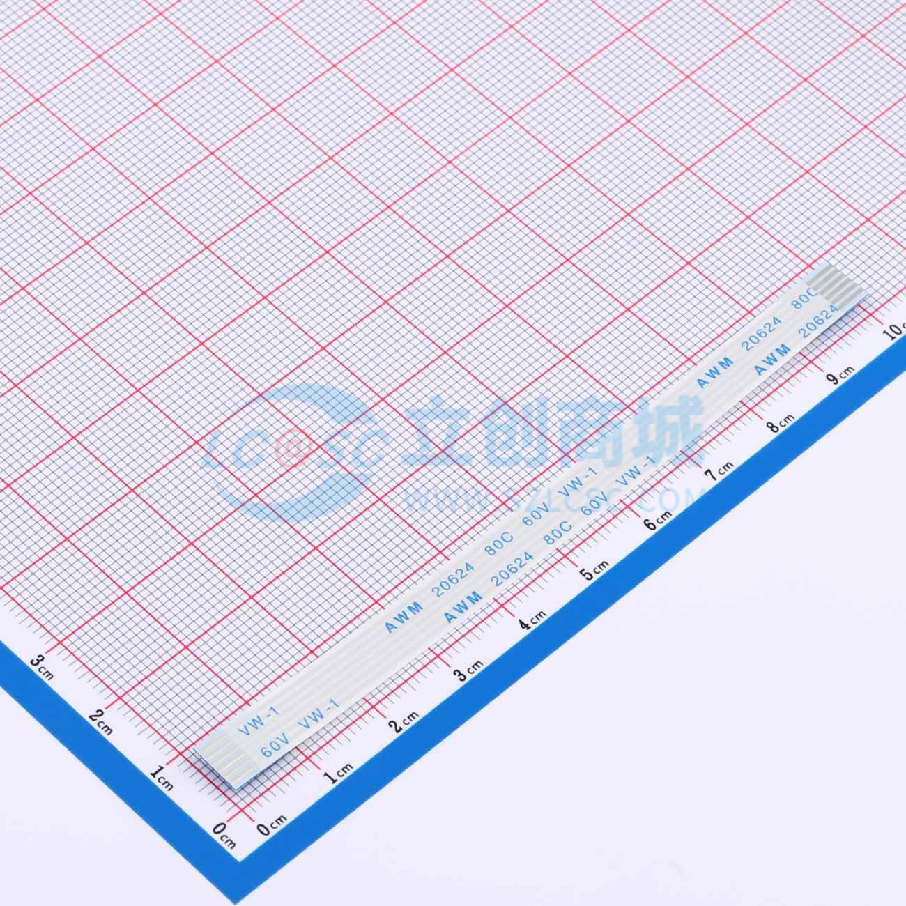 点击查看大图 HX FFC-1.0-6P-100mm实物图