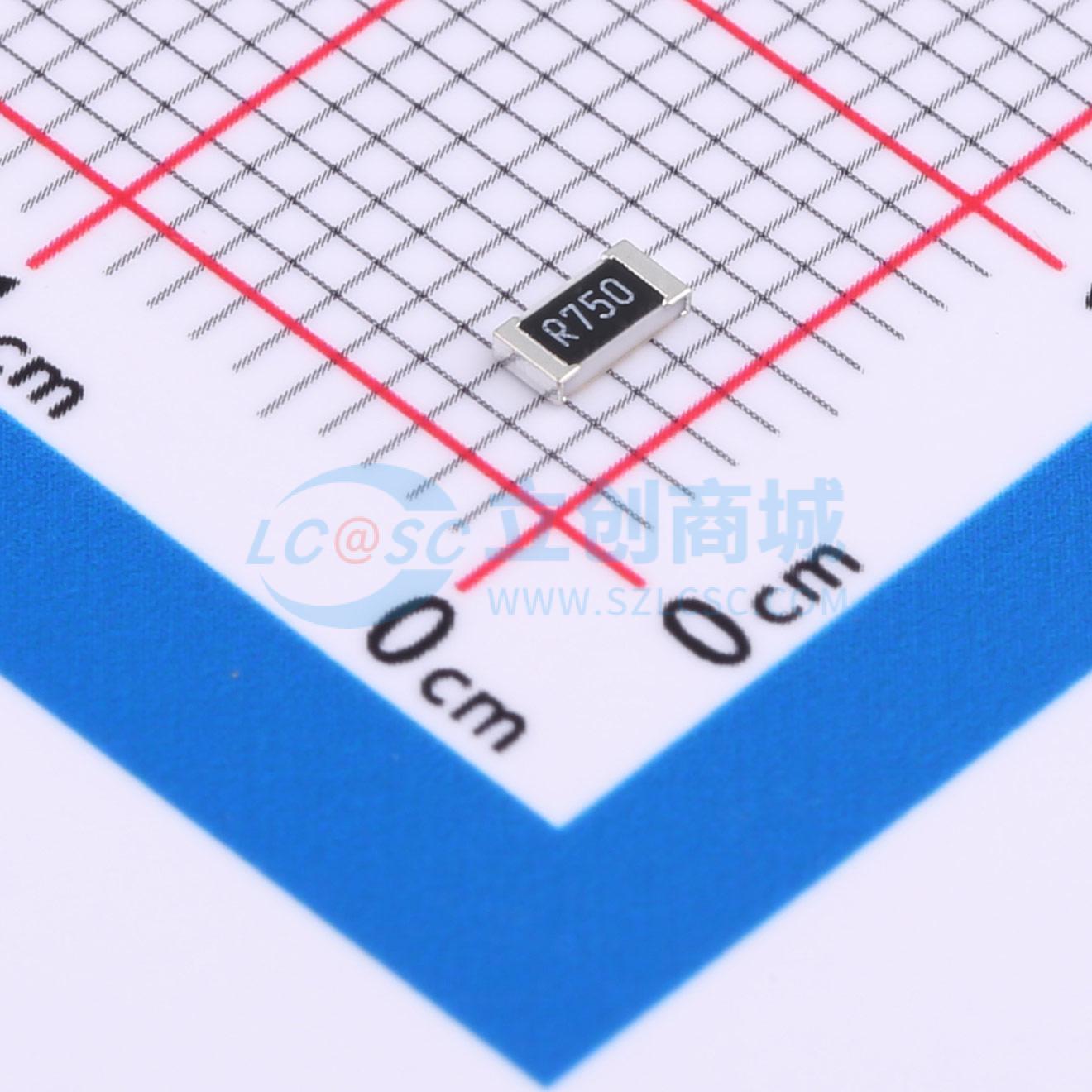 点击查看大图 RCWE1206R750FKEA实物图