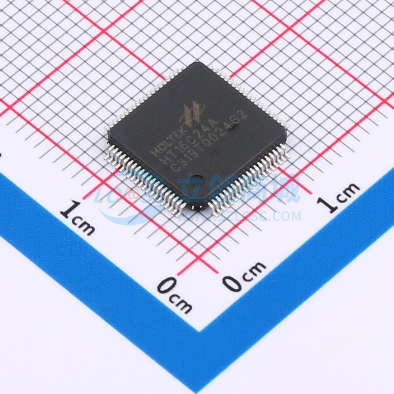 点击查看大图 HT16C24A-80LQFP实物图